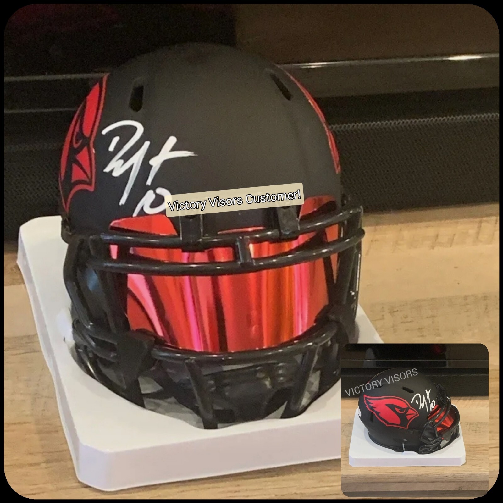 Chrome Mirror Mini Football Helmet Visors (*Flat Style*) FLEXIBLE & DURABLE