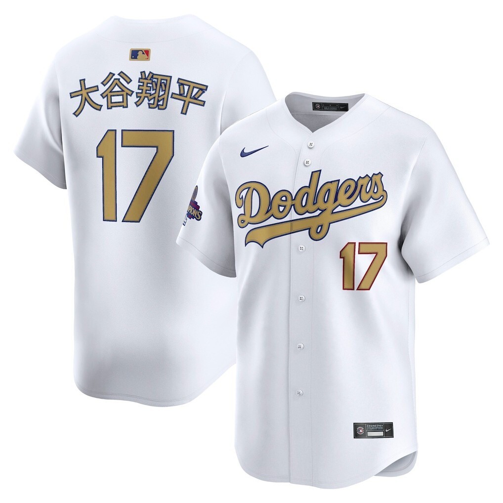Shohei Ohtani Los Angeles Dodgers Nike 2025 Gold Collection Kanji Limited Jersey