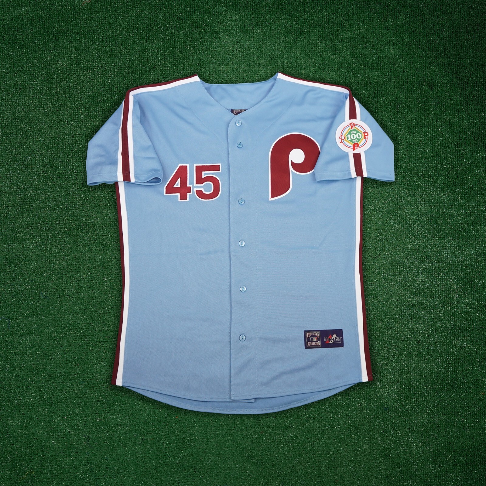 Tug McGraw 1984 Philadelphia Phillies Cooperstown Men’s Blue Away Jersey