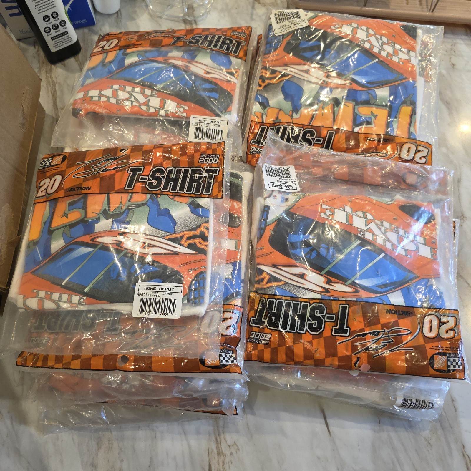 Brand NEW Vintage 1999 Tony Stewart #20 Nascar Home Depot T-Shirt Large L Mens
