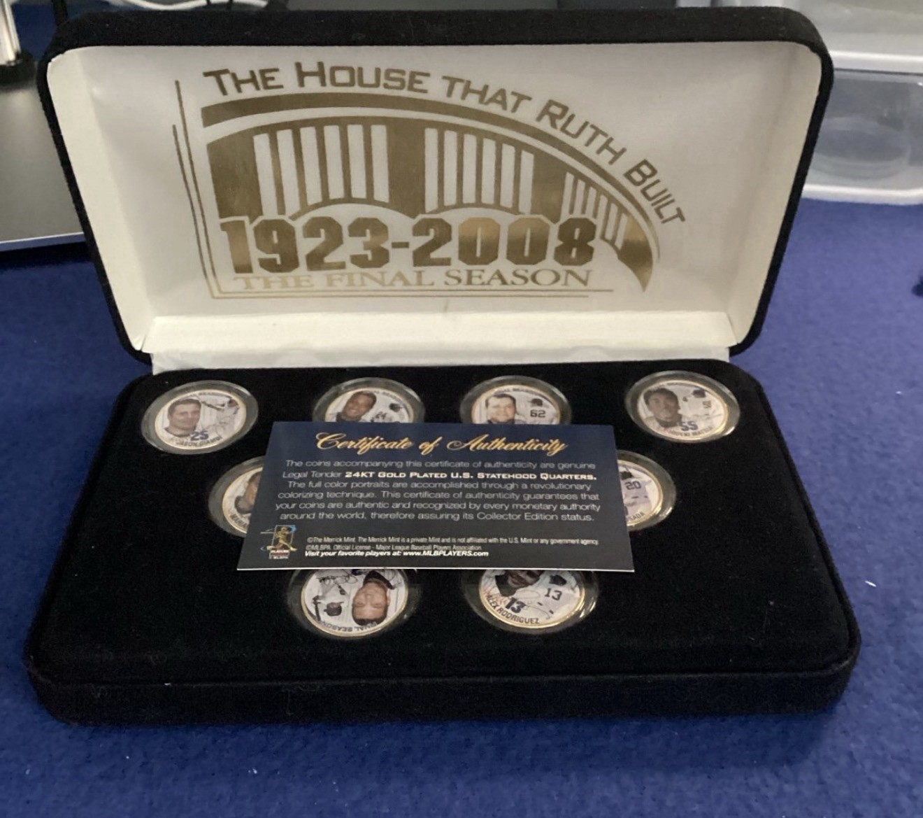 The Merrick Mint New York Yankees “House That Ruth Built” 1923-2008 Coin Set