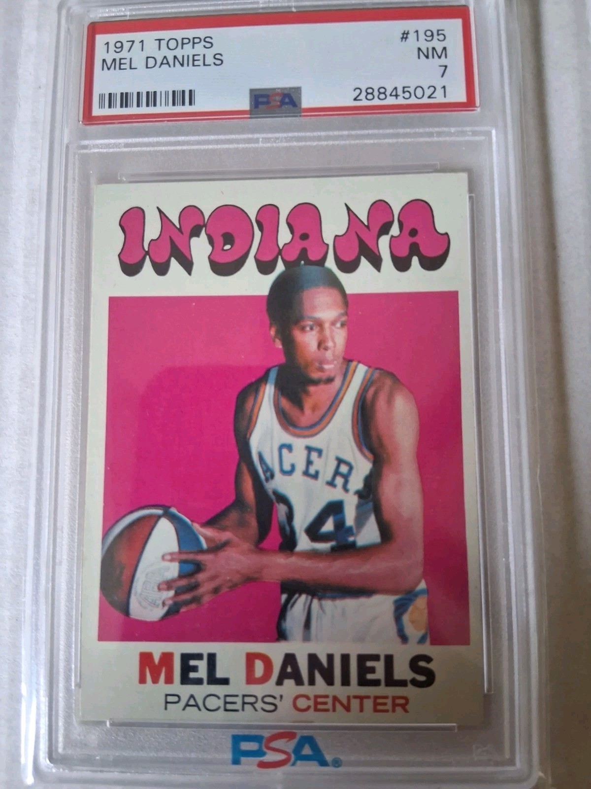 1971 Topps #195 Mel Daniels PSA 7 NM RC HOF Indiana Pacers ABA NBA Rookie ?