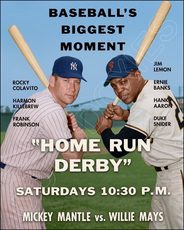 Mantle Mays Photo 8X10 – 1960 Home Run Derby Yankees Giants Buy Any 2 Get 1 Free
