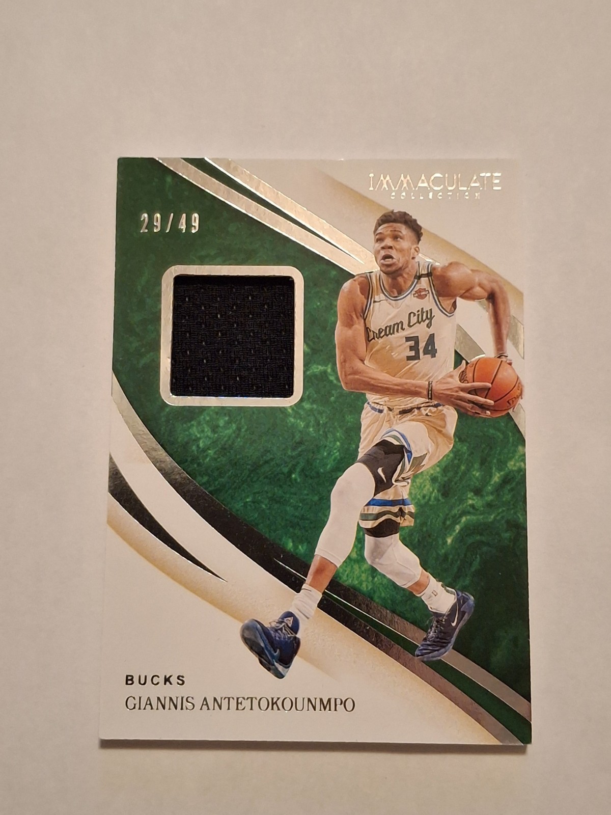 2019-20 Immaculate Giannis Antetokounmpo Game Used Patch /49 Rare Card 🔥 🔥 🔥