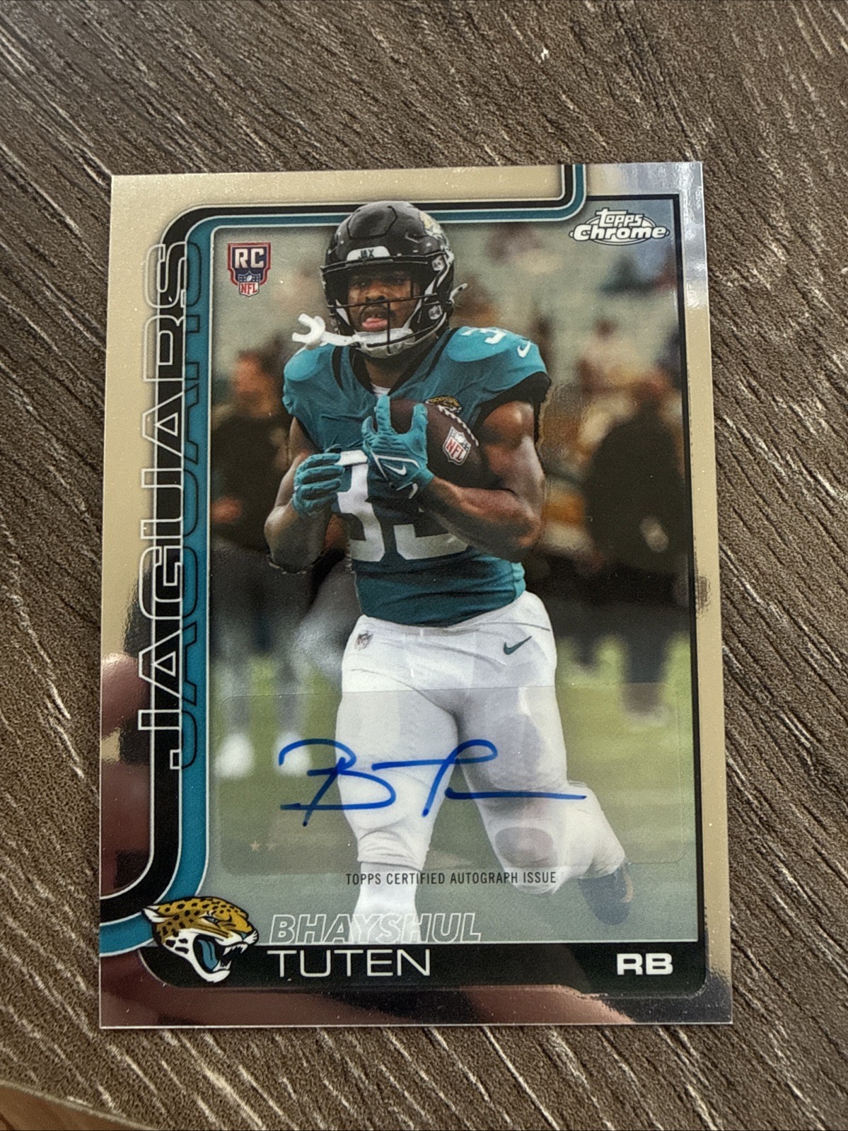 2025 Topps Chrome – Rookie Autographs Bhayshul Tuten #RA-BT (AU, RC) Jaguars