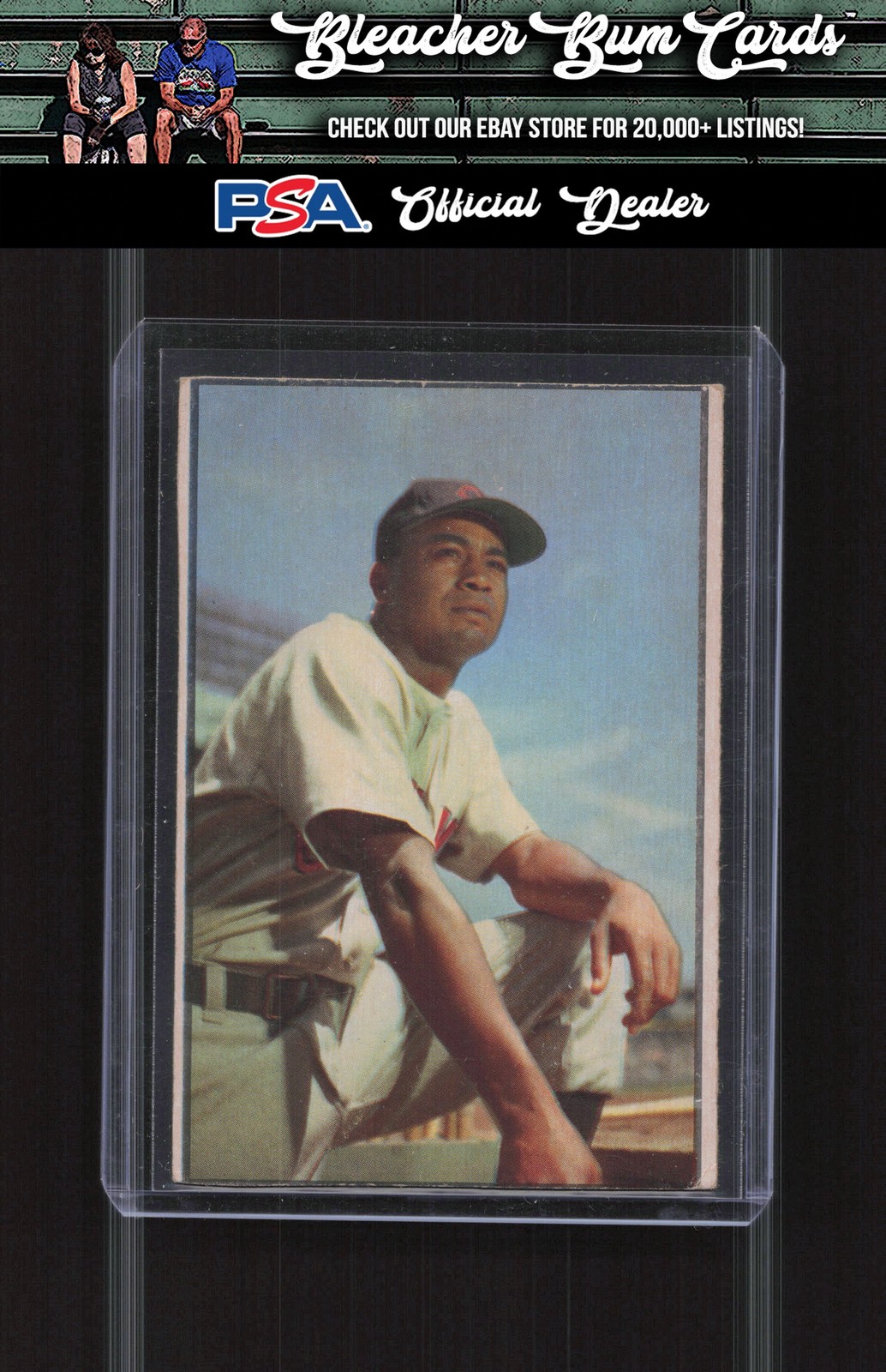 1953 Bowman Color 40 Larry Doby Trimmed Creased