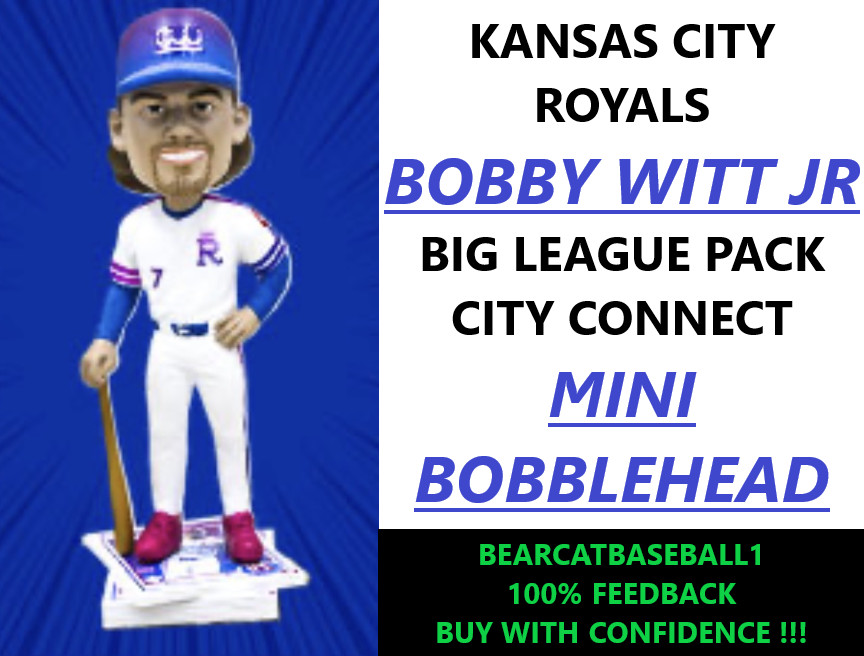 BOBBY WITT JR BIG LEAGUE PACK KC ROYALS MINI BOBBLEHEAD 7-22-26 SGA NIB *PRESALE