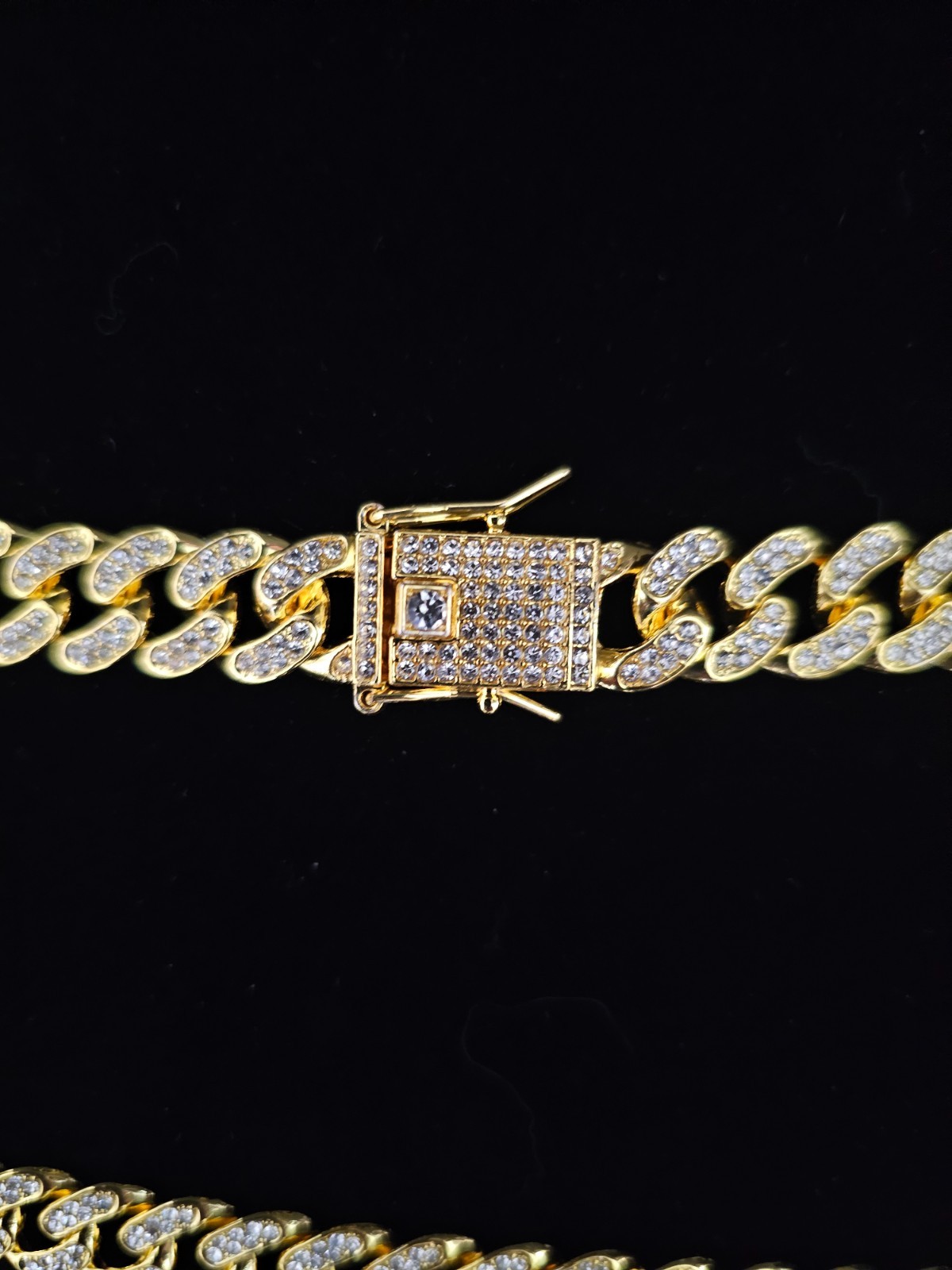 New York Giants Cuban Link Chain Luxury Iced Out Crystal 24″ Necklace 7