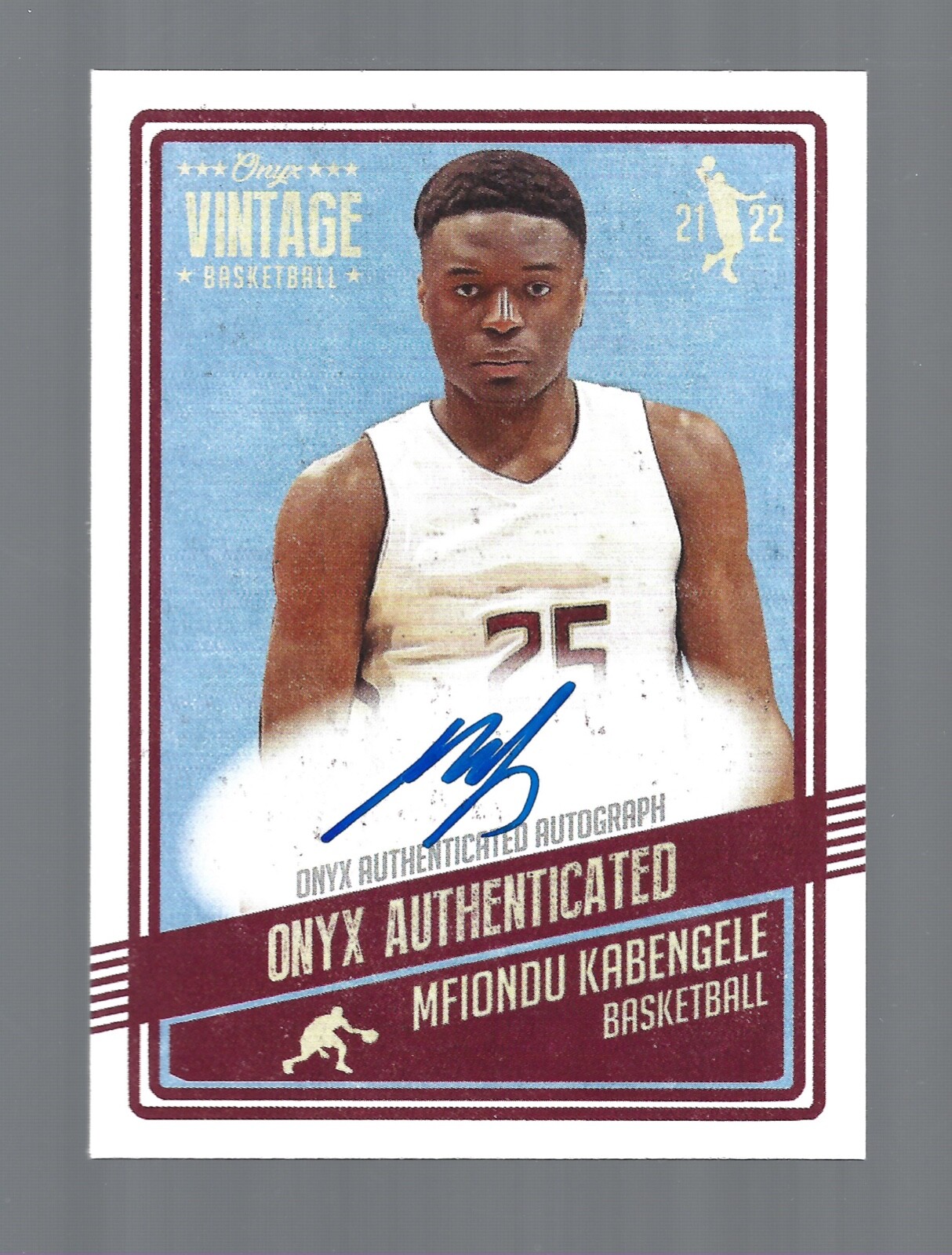 Mfiondu Kabengele AUTOGRAPH RC Florida State Seminoles 2021-22 Onyx Vintage AUTO