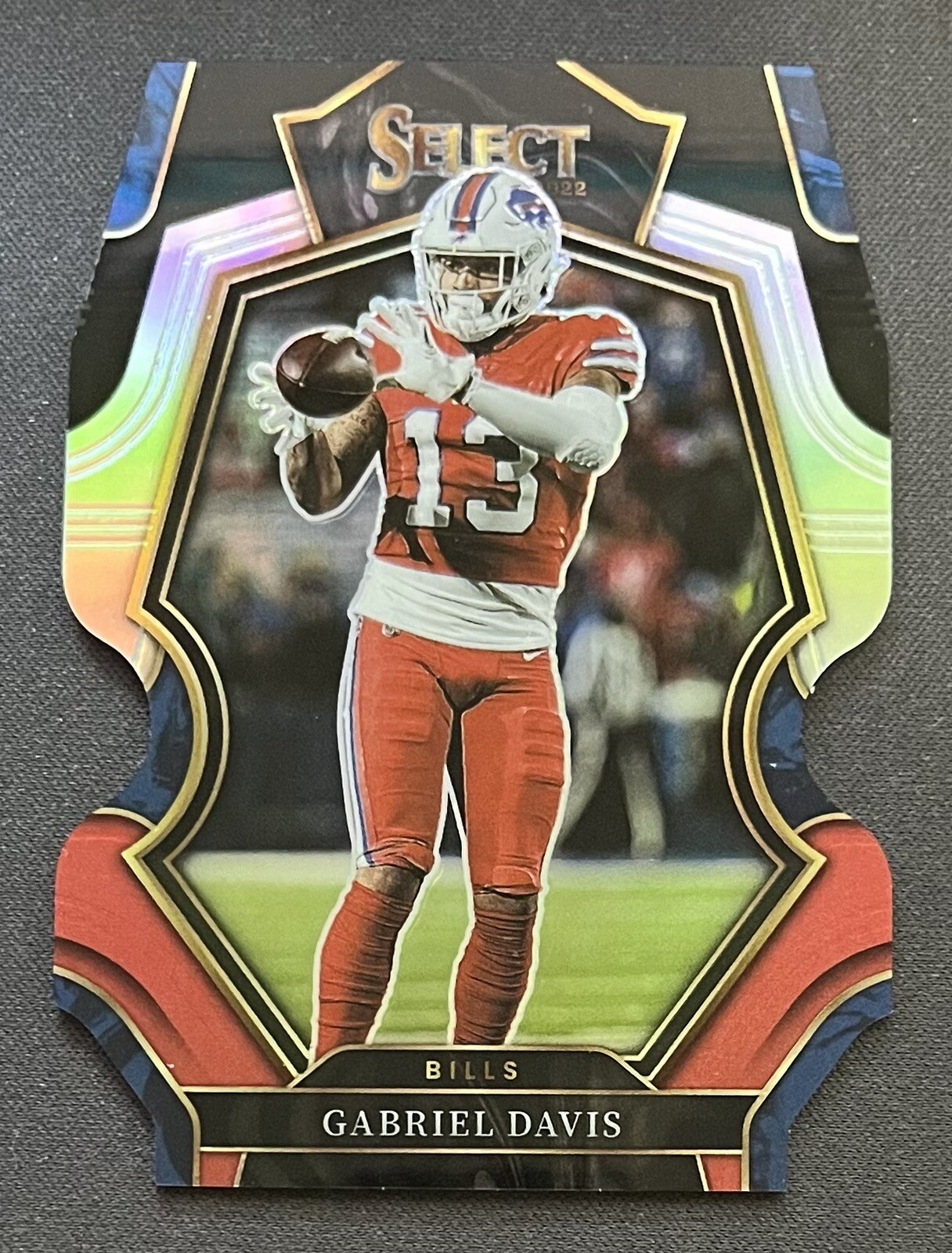 2022 Panini Select Gabriel Davis Black & Red Die Cut Premier Level Bills #112