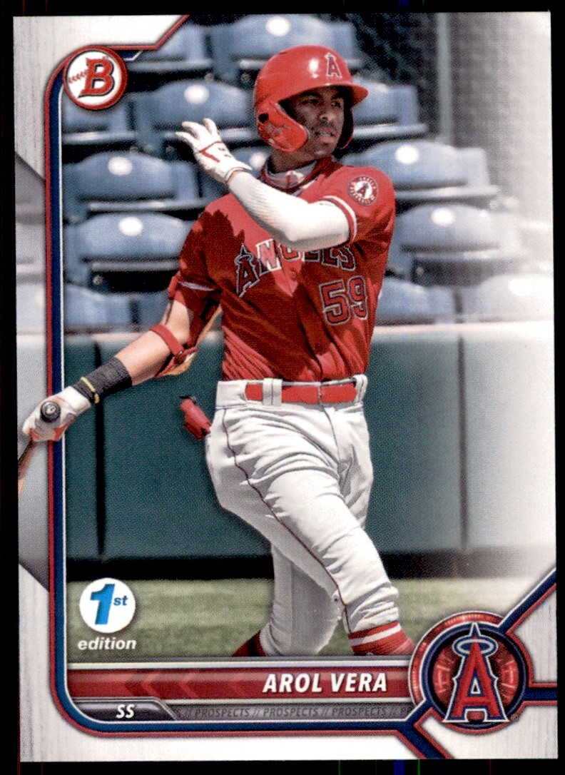 Arol Vera 2022 Bowman 1st Edition Rookie First Card #BPPF-101 Los Angeles Angels