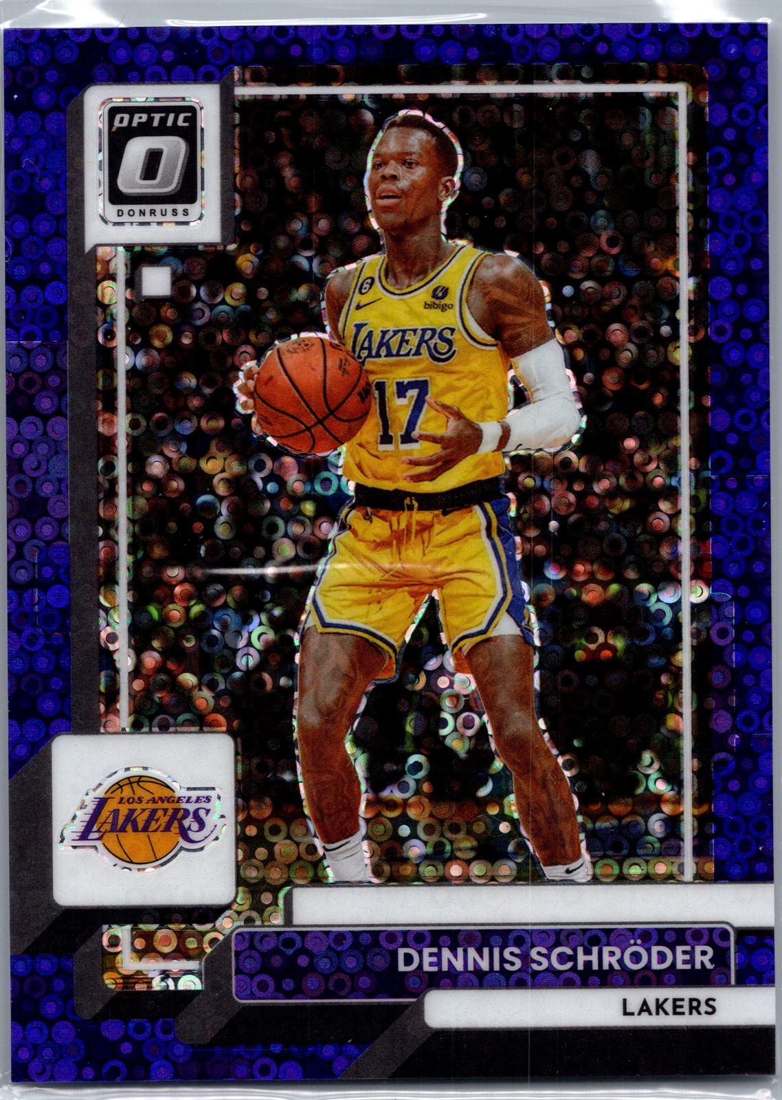 Dennis Schroder 2022-23 Donruss Optic Fast Break Purple #111 Lakers SN