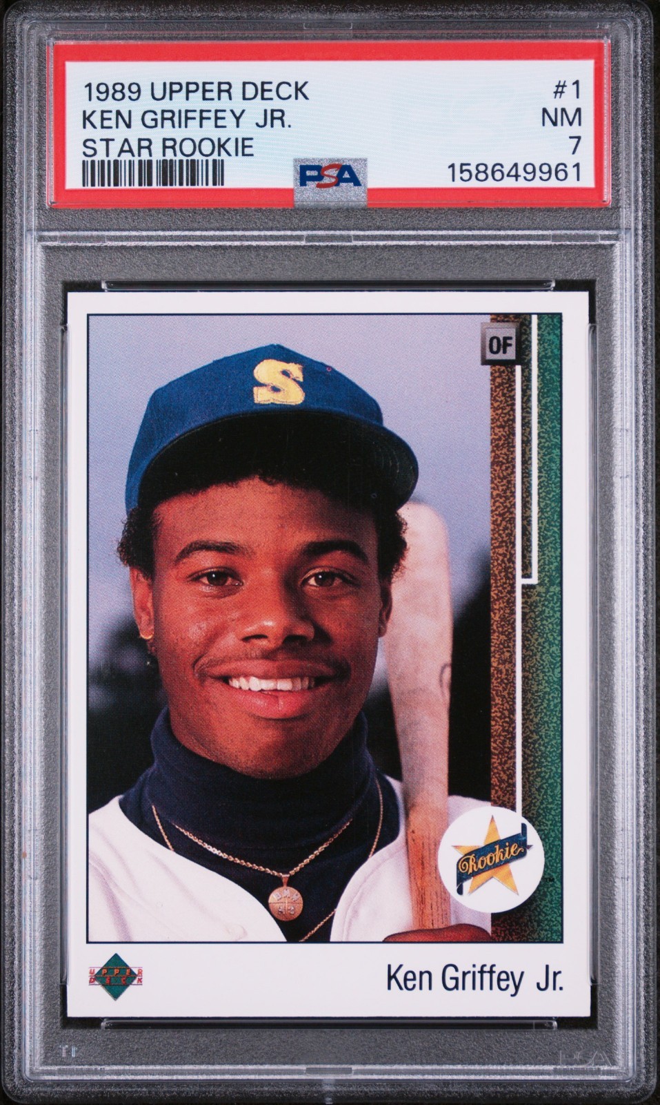 1989 UPPER DECK | STAR ROOKIE #1 KEN GRIFFEY JR. PSA 7