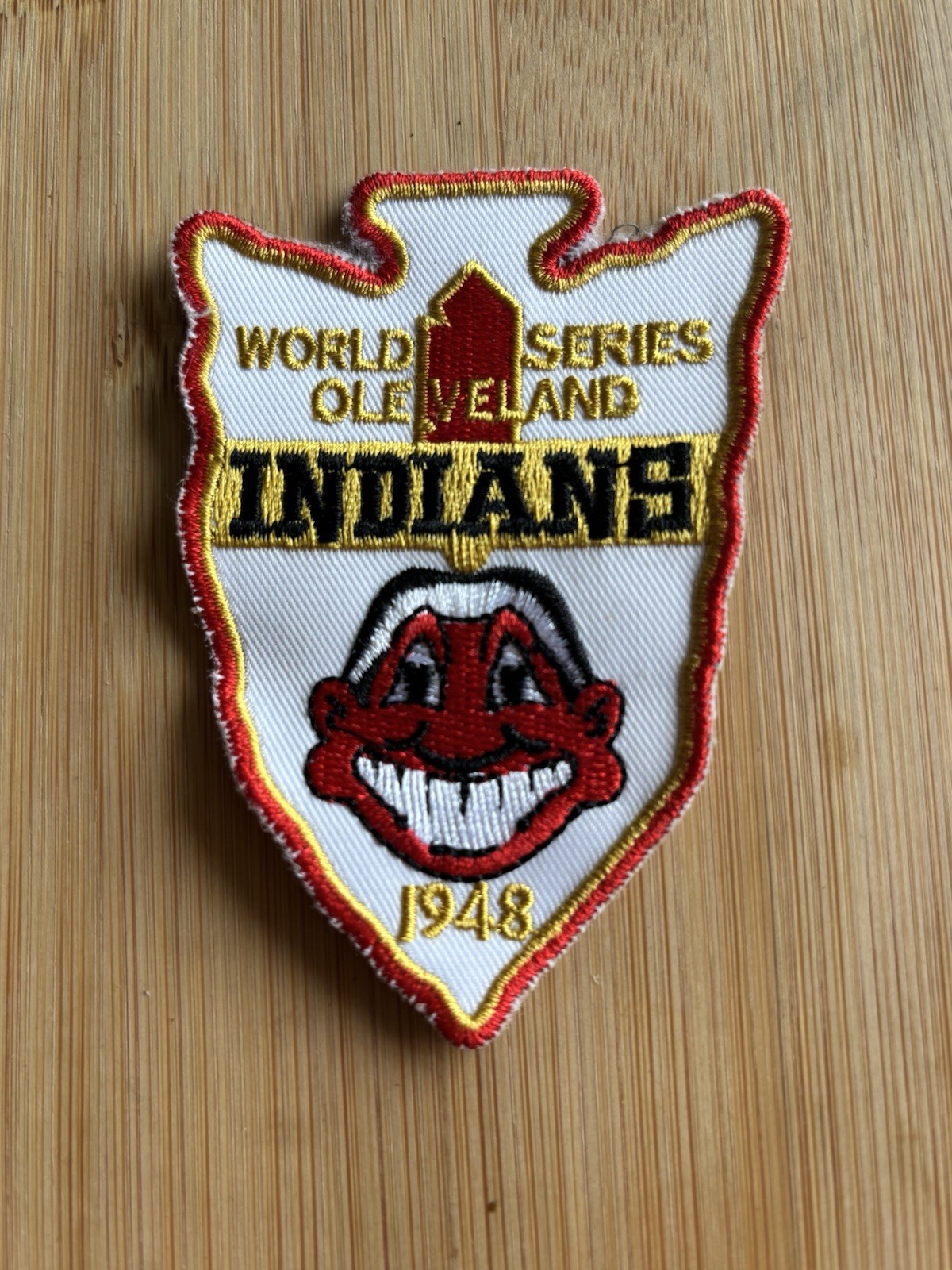 New 1948 Cleveland Indians World Series Patch 3.50 in. Official Sew On Iron Rare
