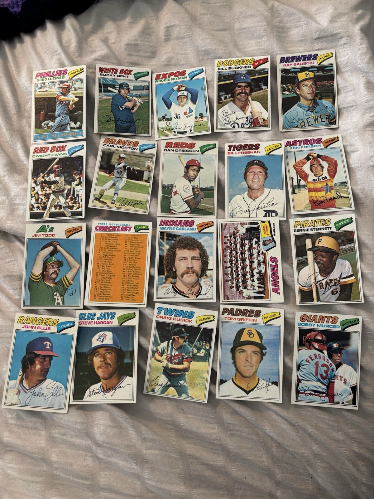 1977 Topps Baseball U-Pick #1-180 VGEX