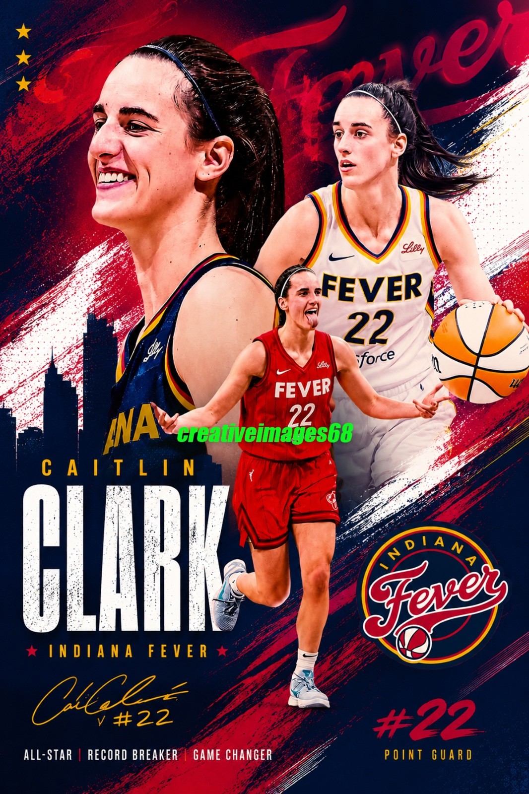 Caitlin Clark WNBA Indiana Fever 4×6 PHOTO WNBA GOAT