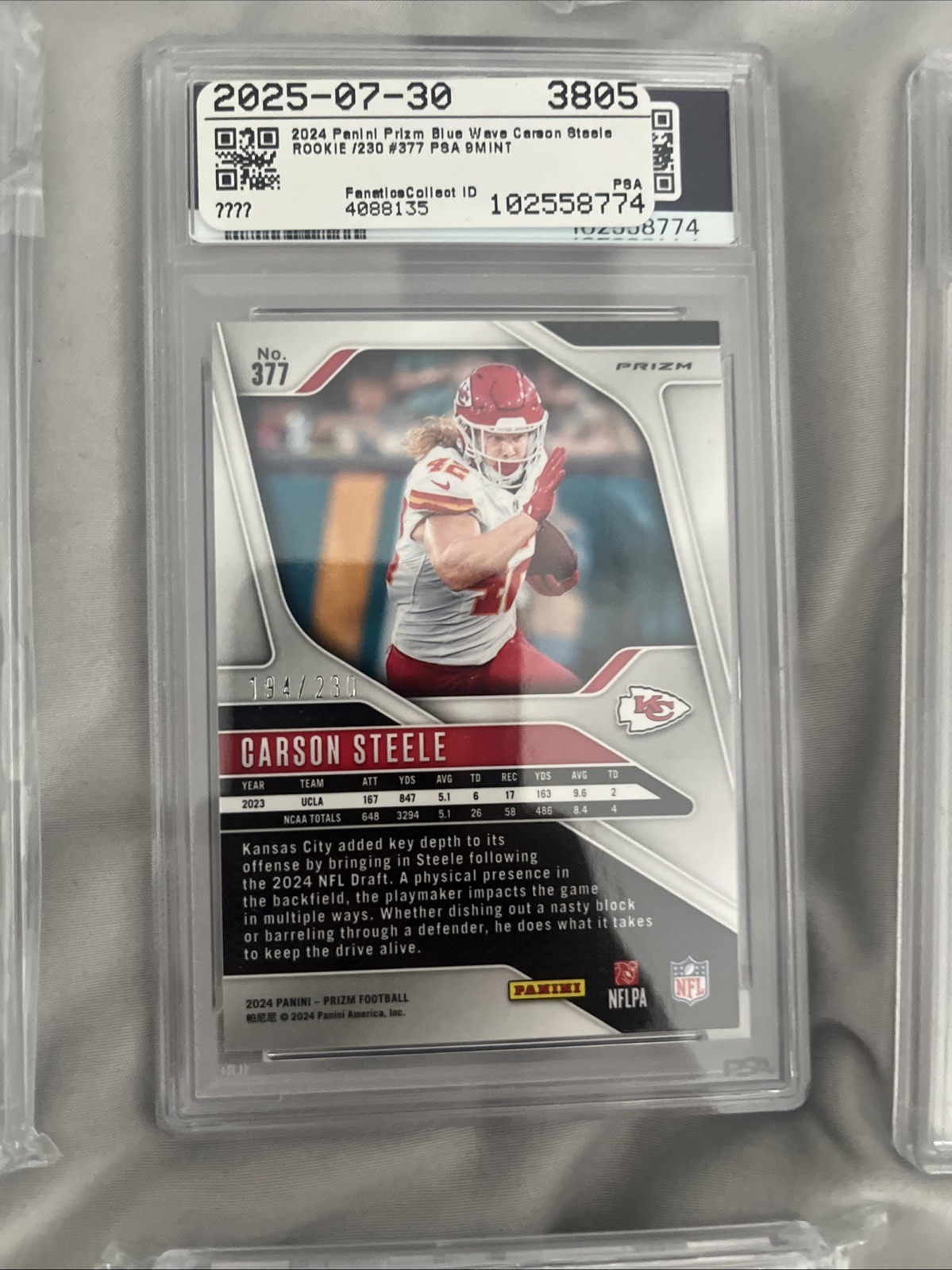 21 PSA Graded Lot Football With PSA 8,9 And 10