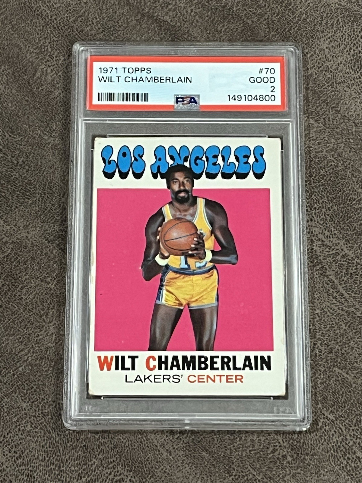 1971 Topps Wilt Chamberlain #70 PSA 2 Good Los Angeles Lakers HOF Legend!!