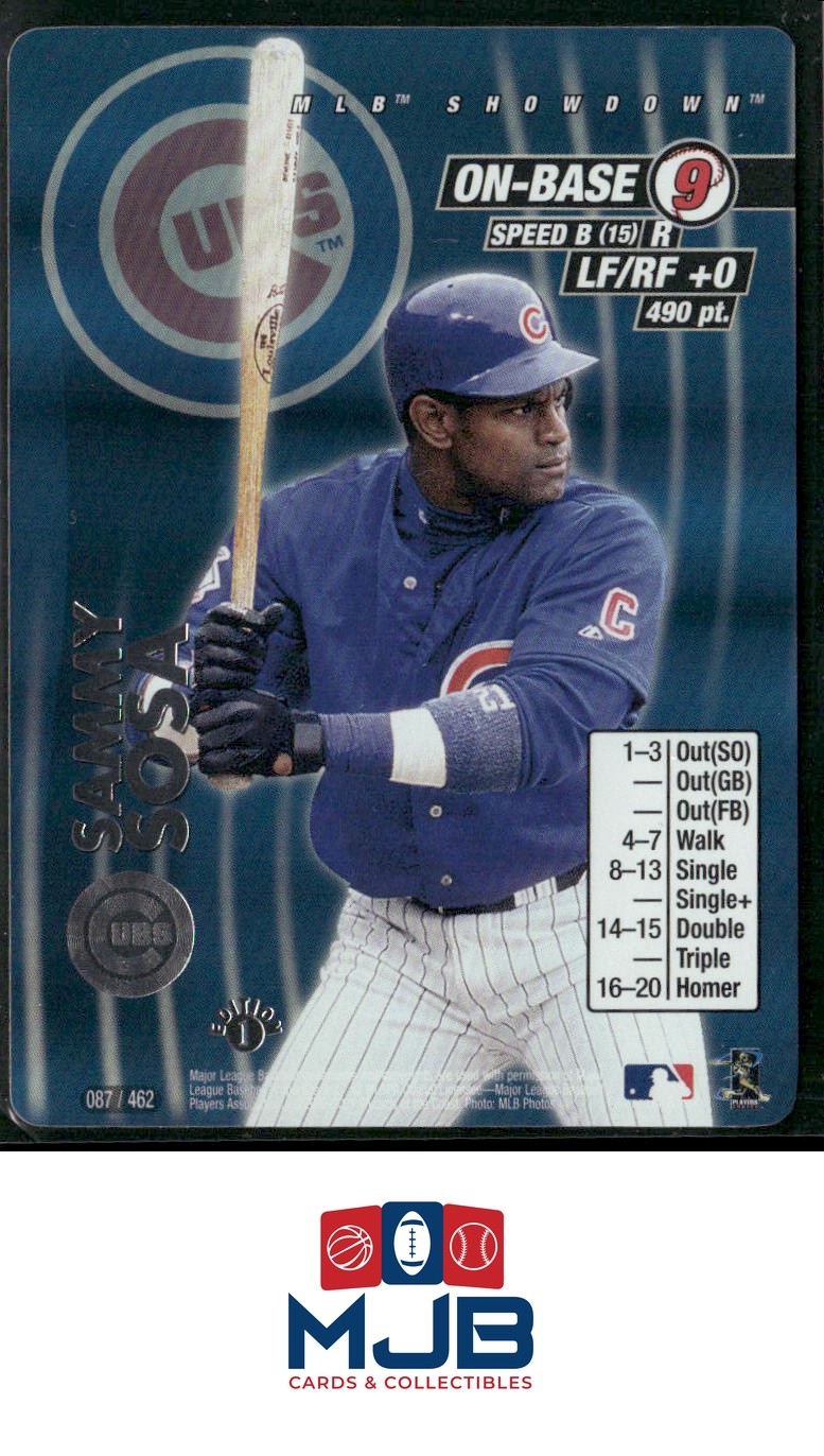 2001 MLB Showdown 1st Edition Sammy Sosa #087 Chicago Cubs 2