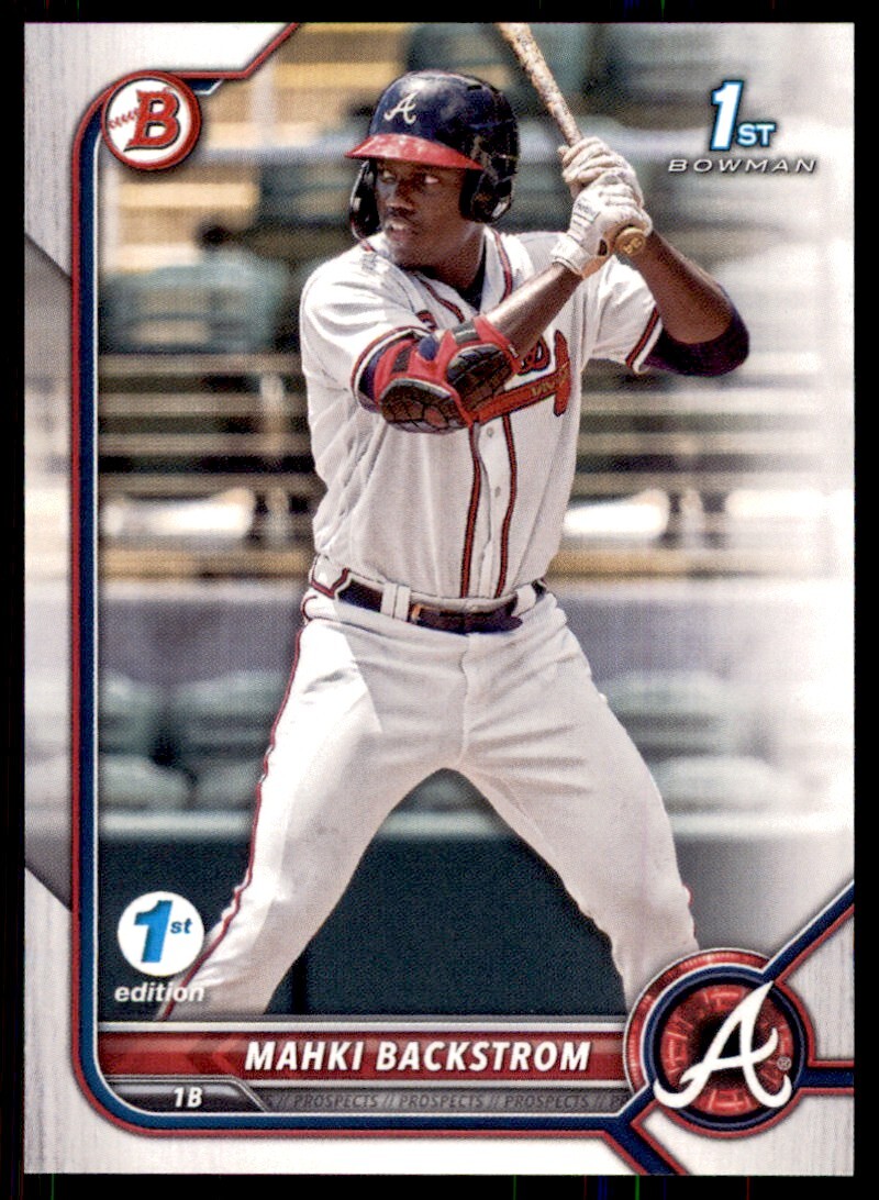 Mahki Backstrom 2022 Bowman 1st Edition Rookie First Card RC #BPPF-121 Atlanta