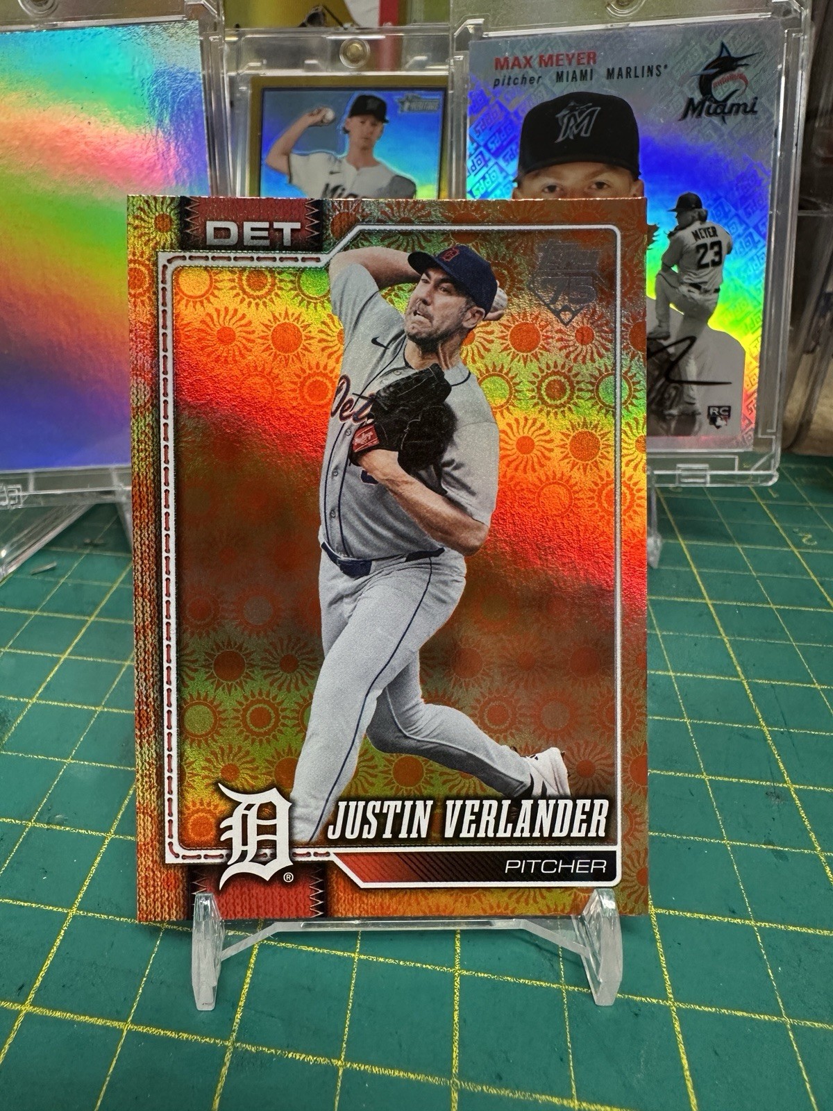 Justin Verlander #415 Orange “SUN” Holo Foil Detroit Tigers – Topps 2026