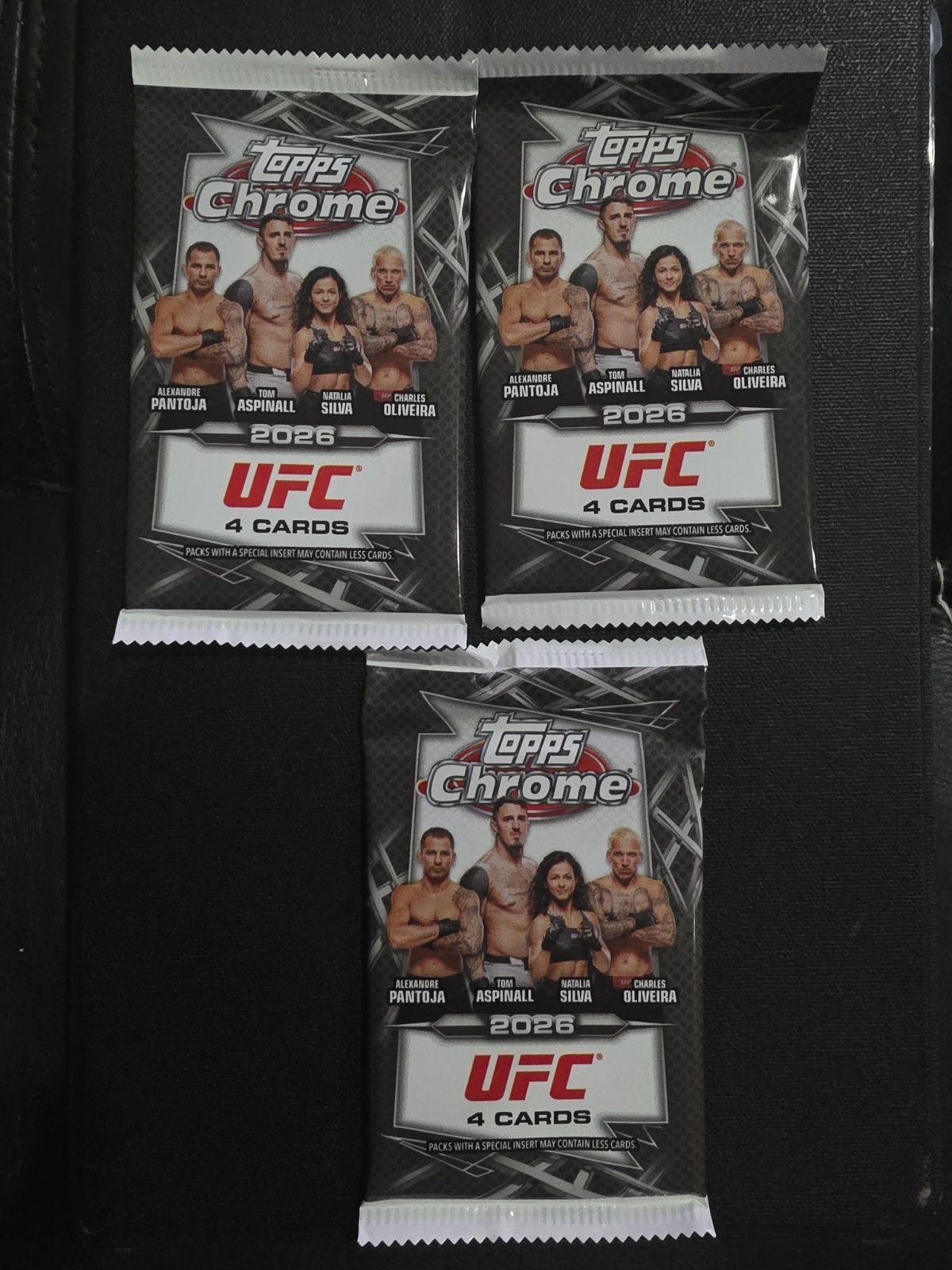 1 Pack Topps 2026 Topps Chrome UFC Trading Cards Sealed Pack-4 Cards Blaster Box