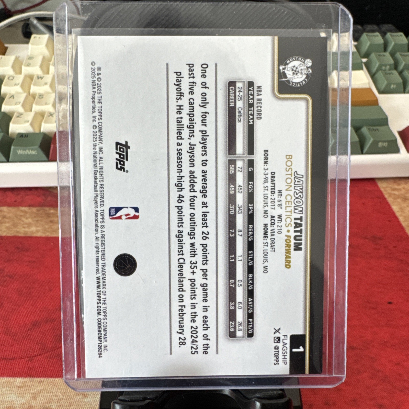 2025-26 Topps – Jayson Tatum #1 Blackout