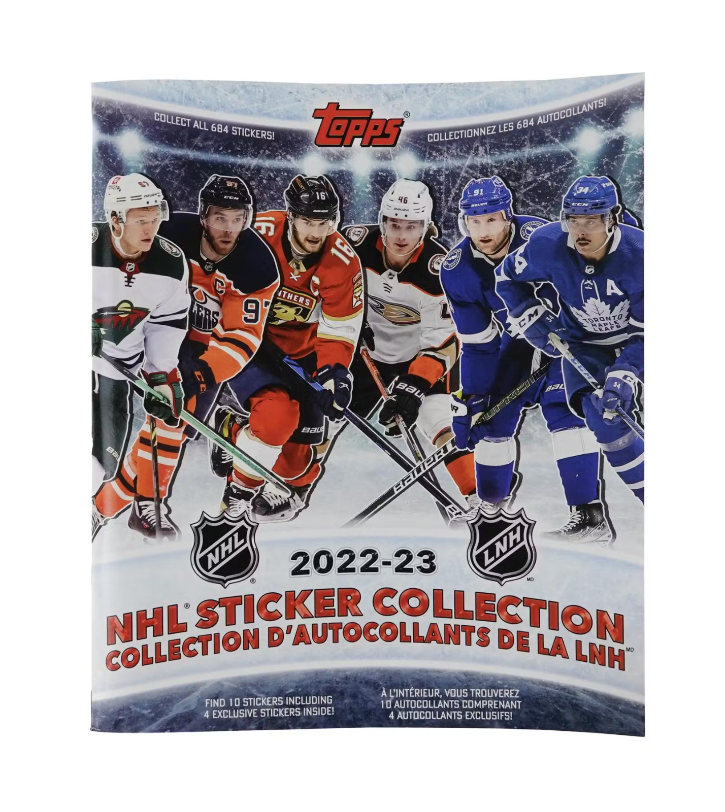 2022-23 Topps NHL Hockey Sticker Book Collection Album – NEW!
