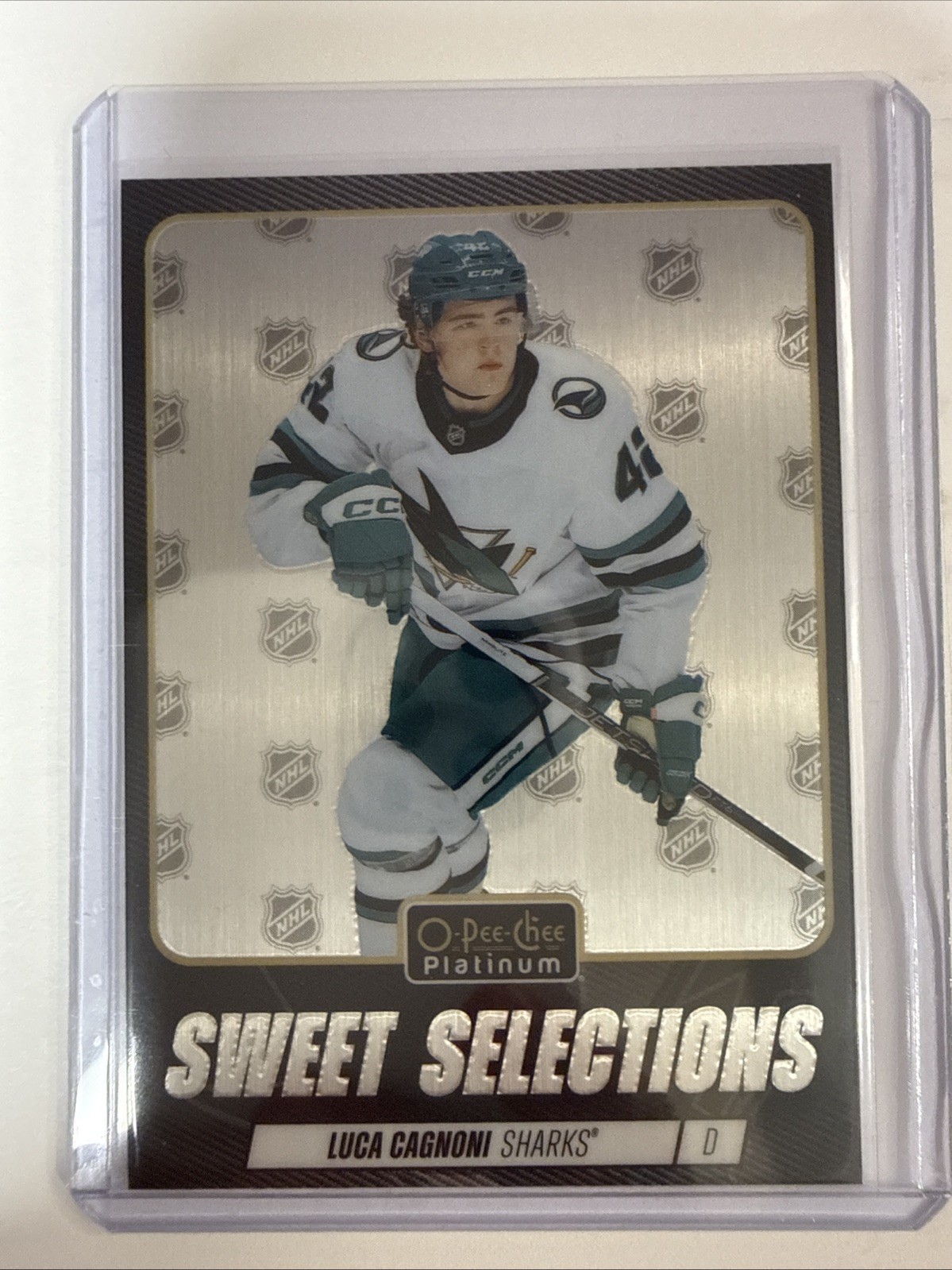 2025-26 O-Pee-Chee Platinum Luca Cagnoni – Sharks #SS-12 Sweet Selections RC