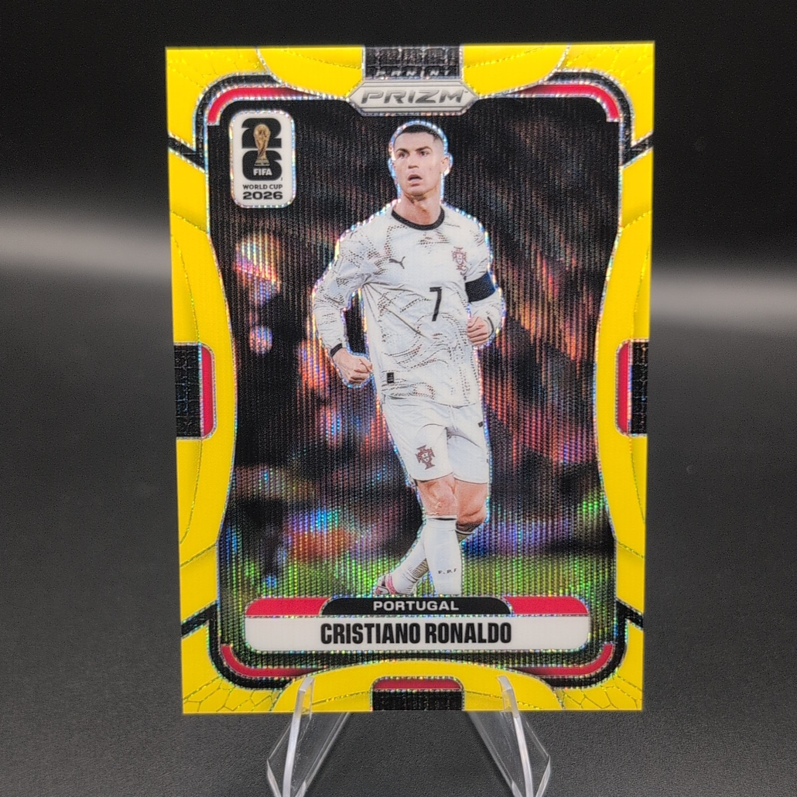 Panini Prizm 2026 FIFA World Cup Cristiano Ronaldo Yellow Wave /180 Portugal#367