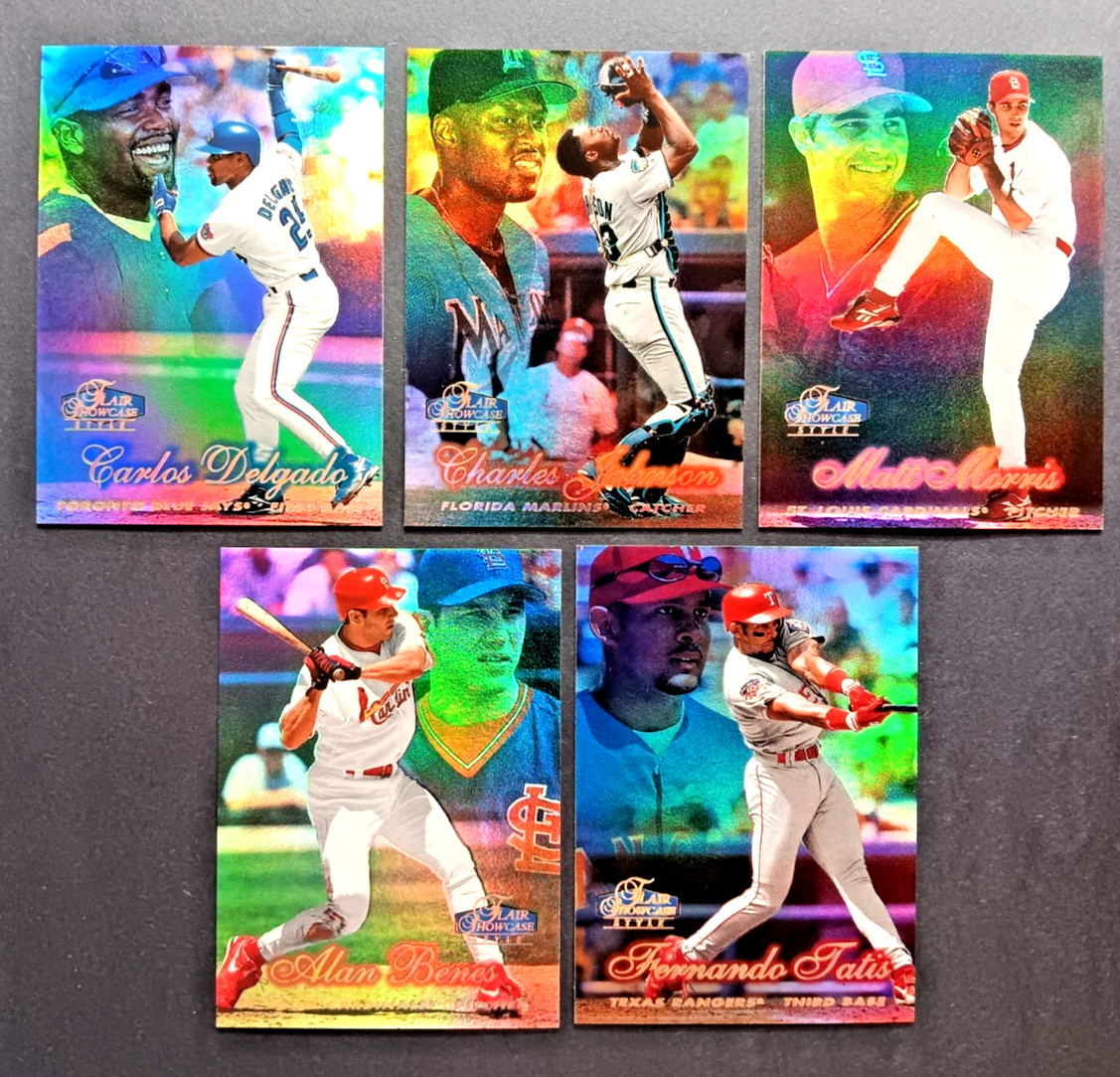 1998 Flair Showcase Baseball 11 Card Lot Row 0 1 2 3 See List in Description