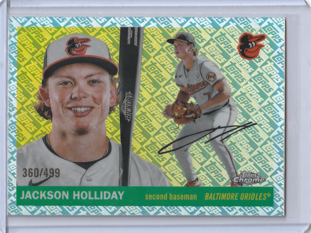 2025 Topps Chrome Platinum Jackson Holiday Topps Logo Refractor 360/499 Orioles