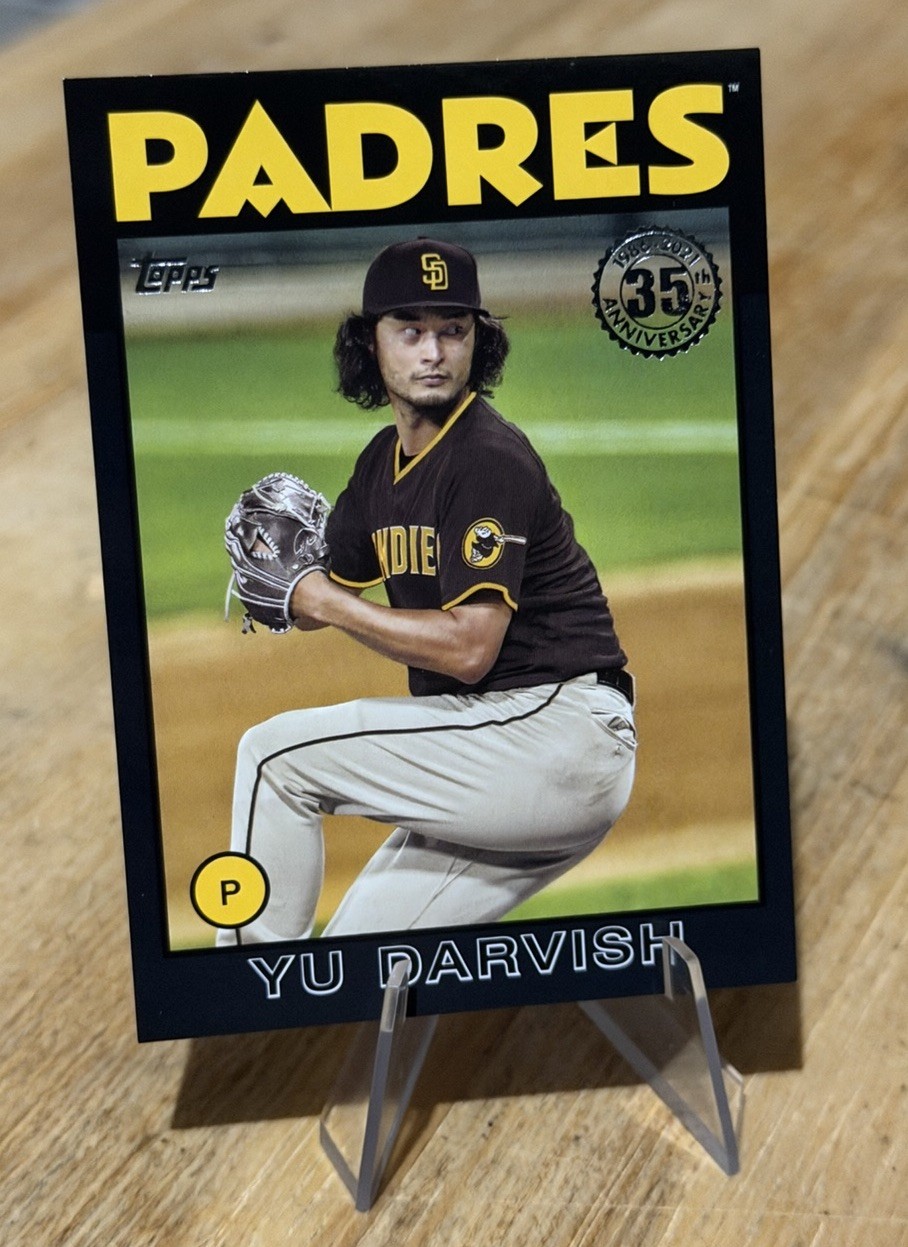 Yu Darvish /299 BLACK SP Parallel RETRO 1986 Throwback Insert San Diego Padres