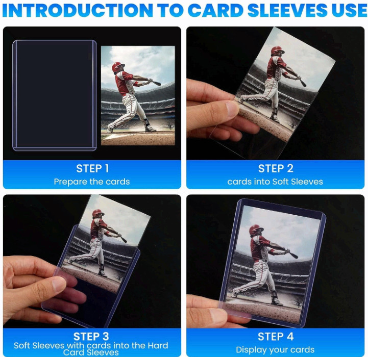 2000 Card Sleeves Top Loaders for Cards, 3″ x 4″ Hard Plastic Toploaders
