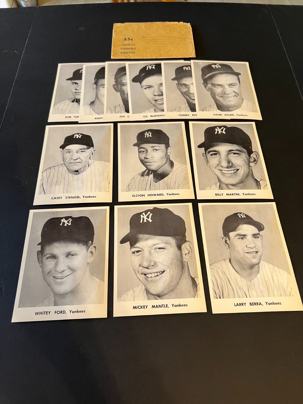 1955-1957 N. Y. Yankees photo pack-(12) Mickey Mantle, Yogi Berra, Whitey Ford++