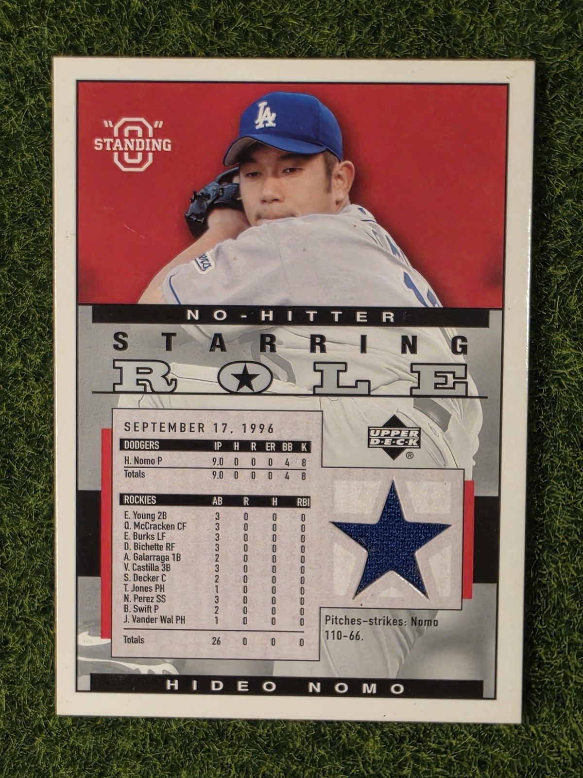 2003 Upper Deck HIDEO NOMO #SR-HN GAME USED