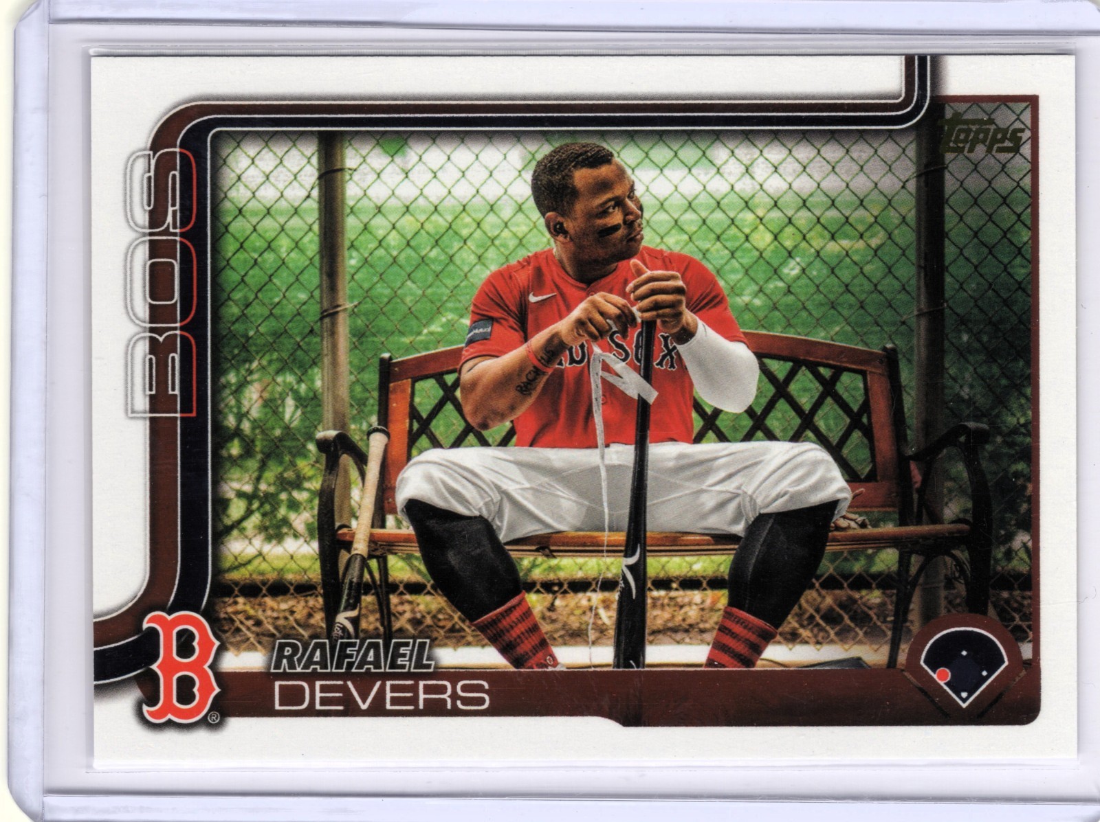 Rafael Devers 2025 Topps Series 1 Golden Mirror Image Variation SSP #285 Red Sox