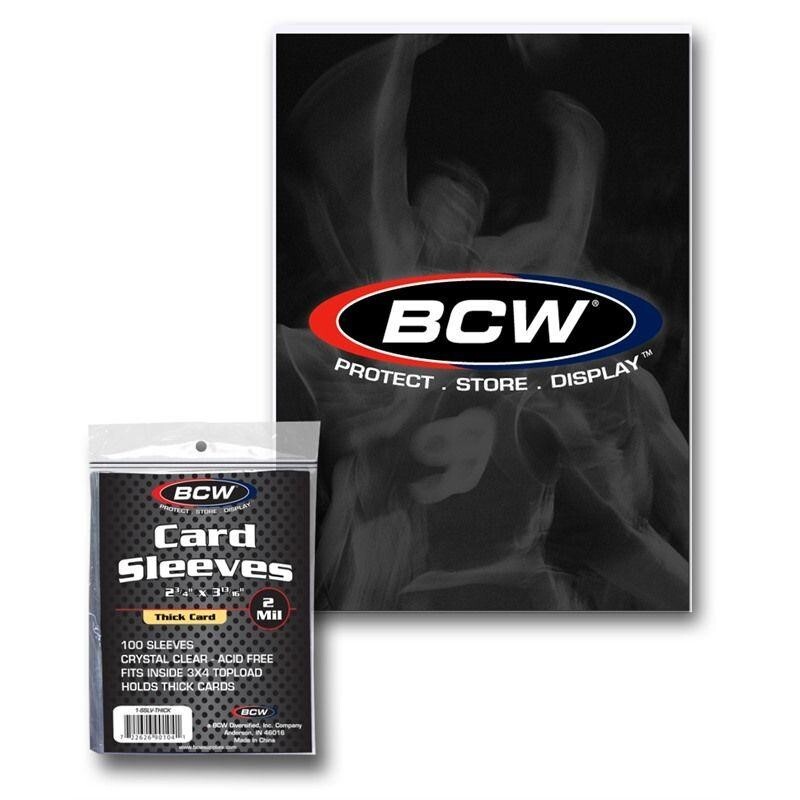 5000 BCW THICK Trading Sport Baseball Card Sleeves Soft Bags Acid Free Protector