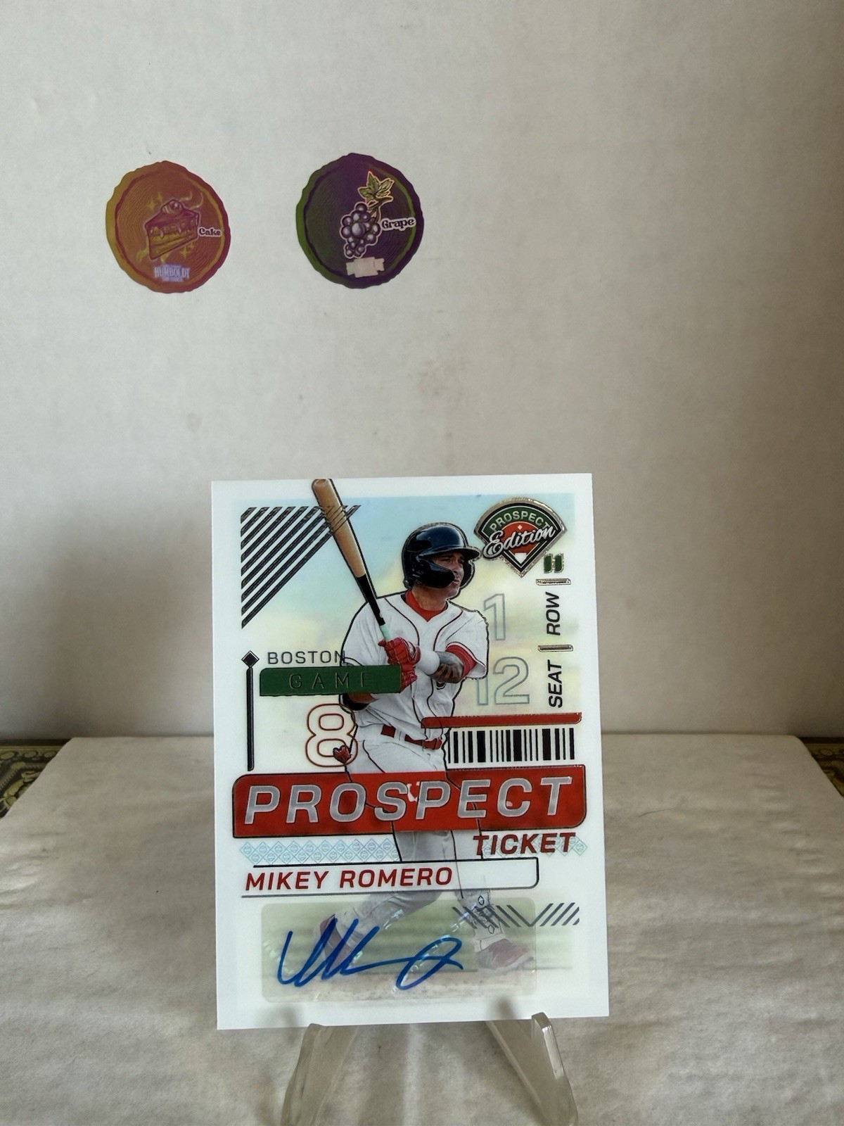 2024 Panini Prospect Edition Mikey Romero Prospect Ticket Prizm AUTO (RC)