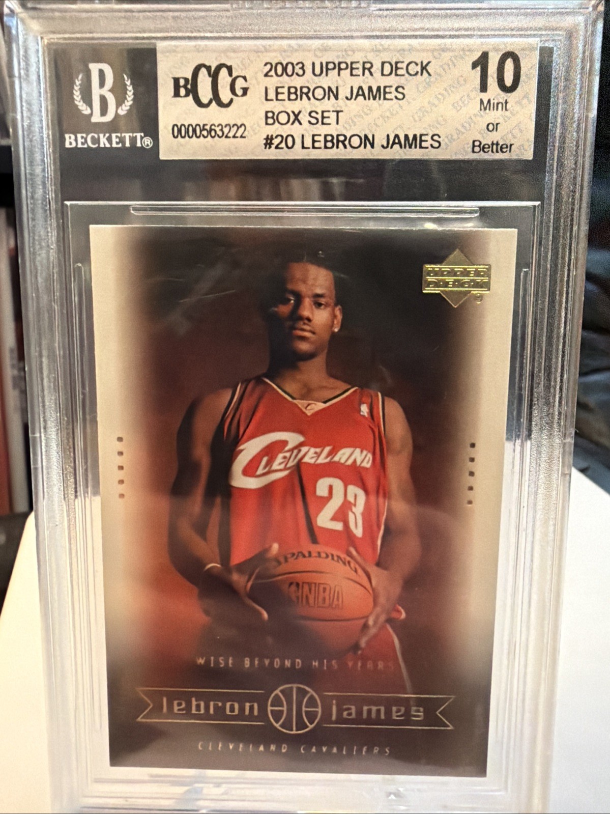 Upper Deck 2003 LeBron James Box Set #20 Cleveland Cavaliers BCCG 10