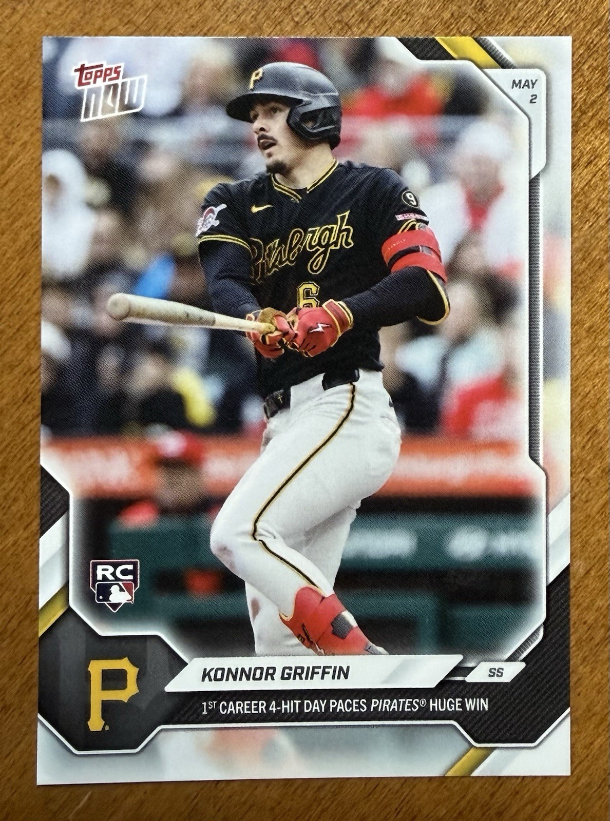 2026 Topps Now #154 Konnor Griffin RC, 1st Career 4-Hit Day