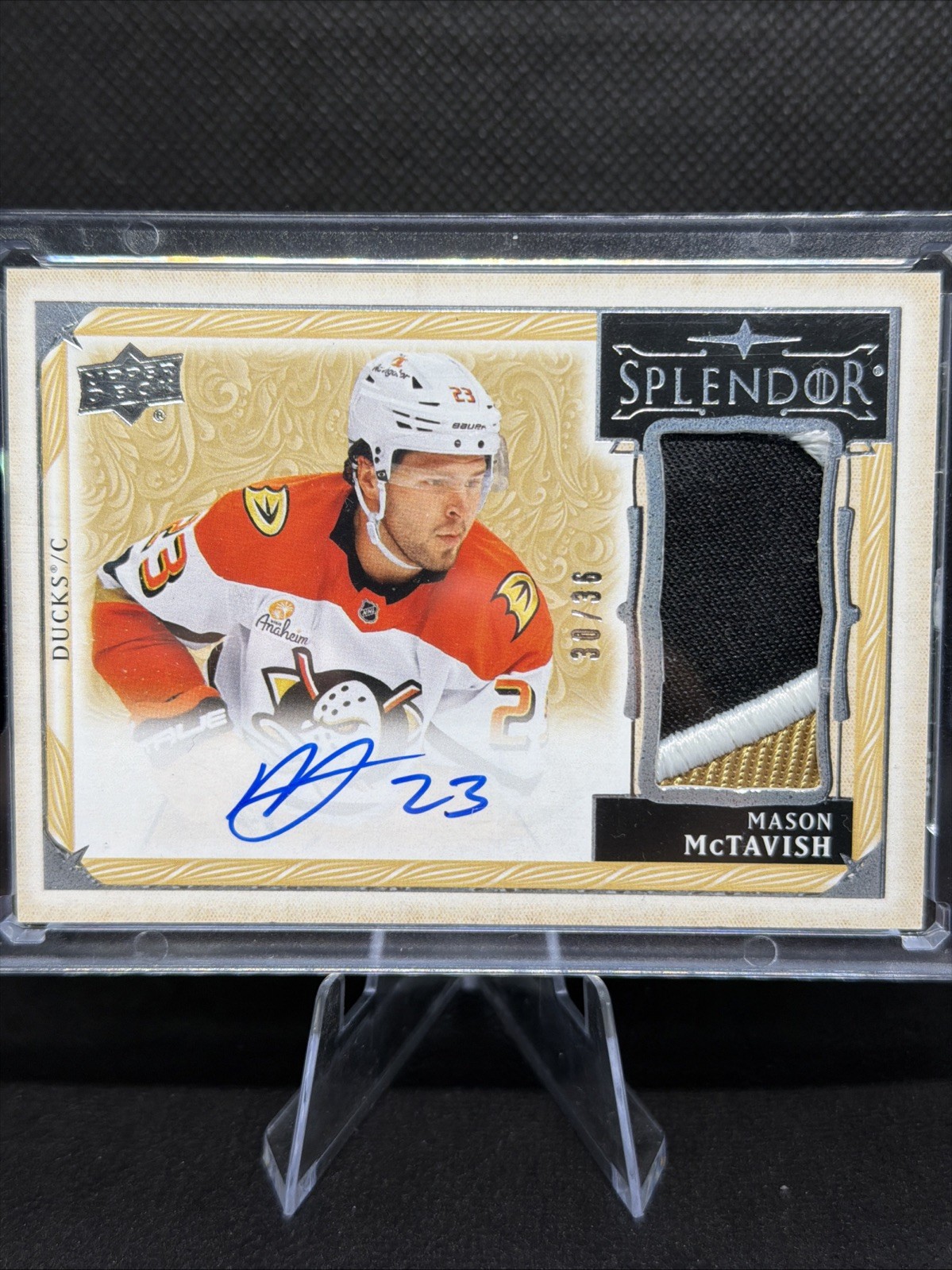 2024-25 The Cup – Splendor Patch Auto Mason Mctavish /36 Ducks
