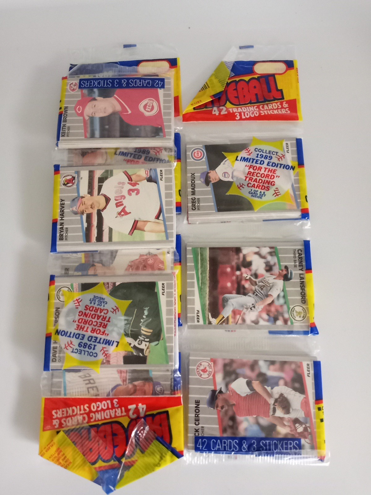 1989 Fleer Baseball Rack Pack Factory Sealed Griffey RC Johnson RC Ripken FFace?