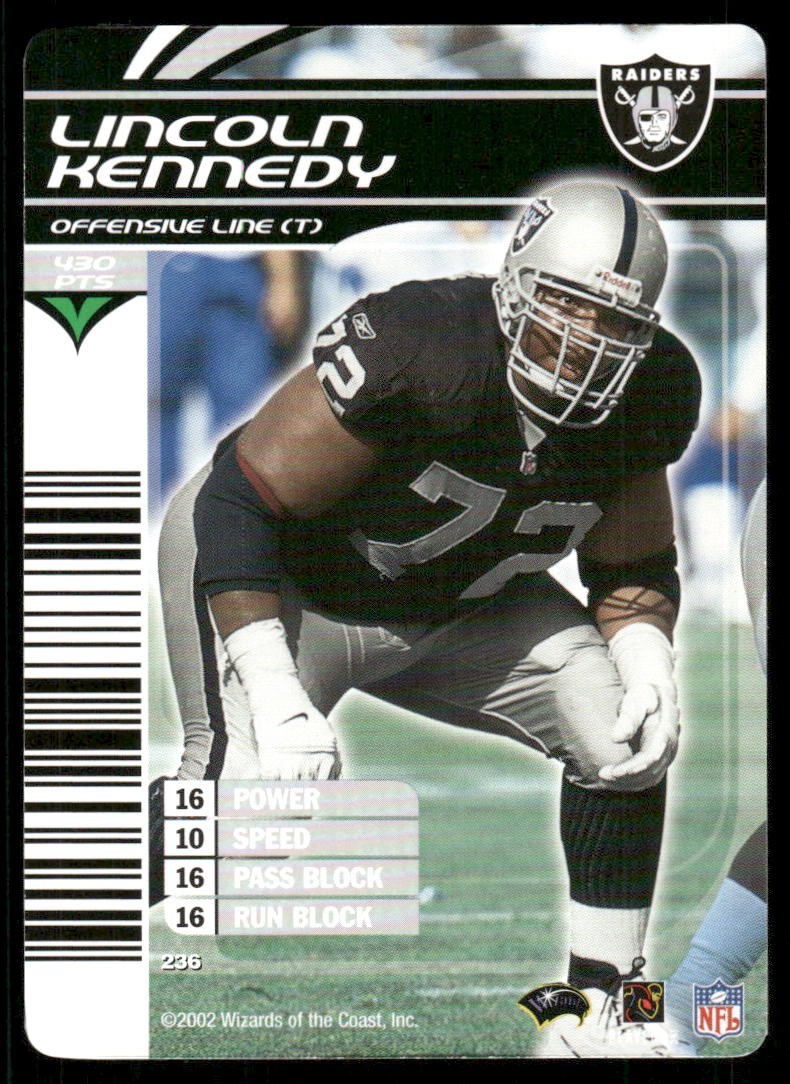 2003 NFL Showdown LINCOLN KENNEDY RAIDERS #236