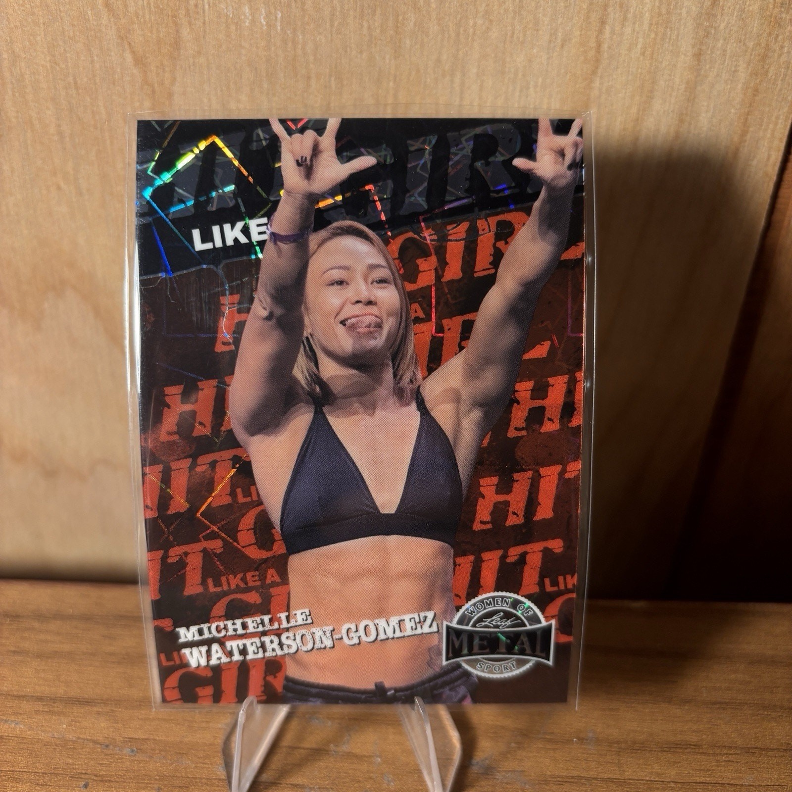 Michelle Waterson-Gomez Leaf Metal Hit Like A Girl #HB-13 1/1 MMA Card