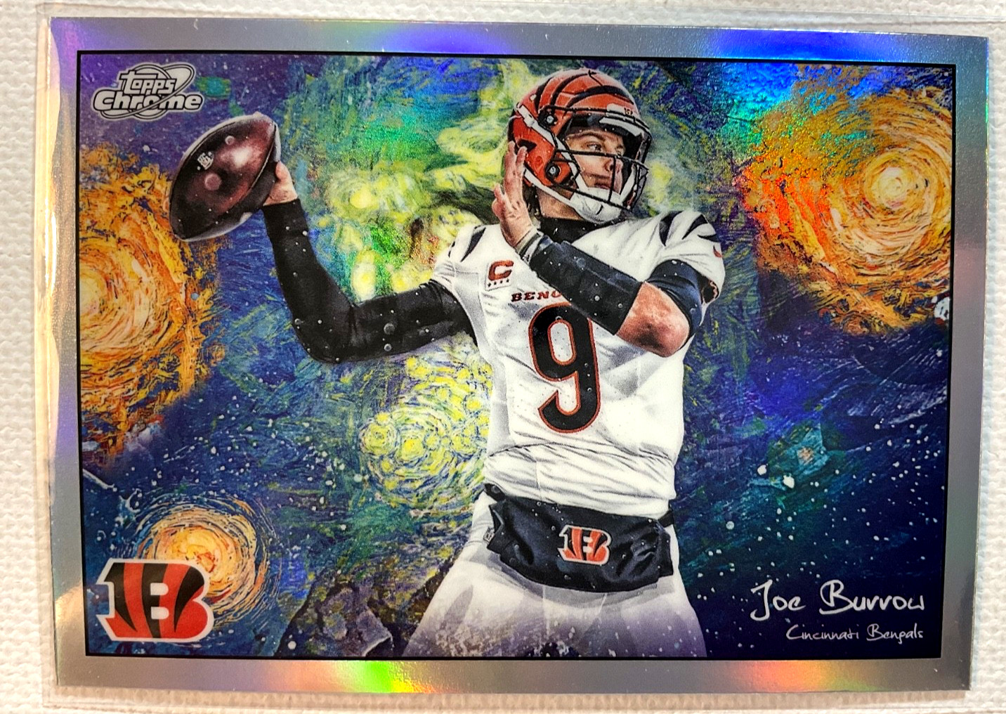Joe Burrow Topps Chrome Cosmic 2025 Stars In The Night STN-13 Bengals