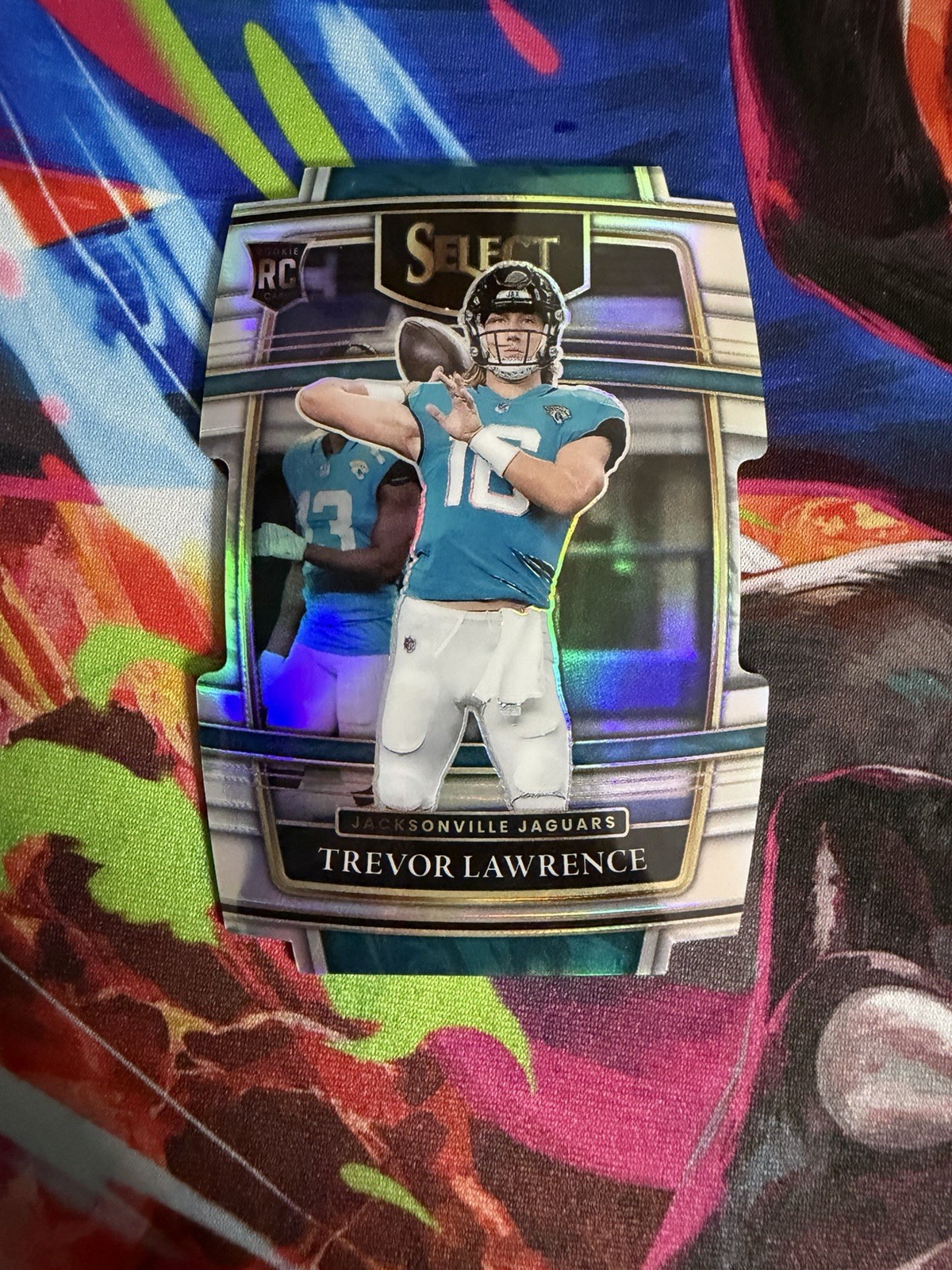 2021 Panini Select – Concourse Trevor Lawrence #43 Silver Prizm Die-Cut (RC)