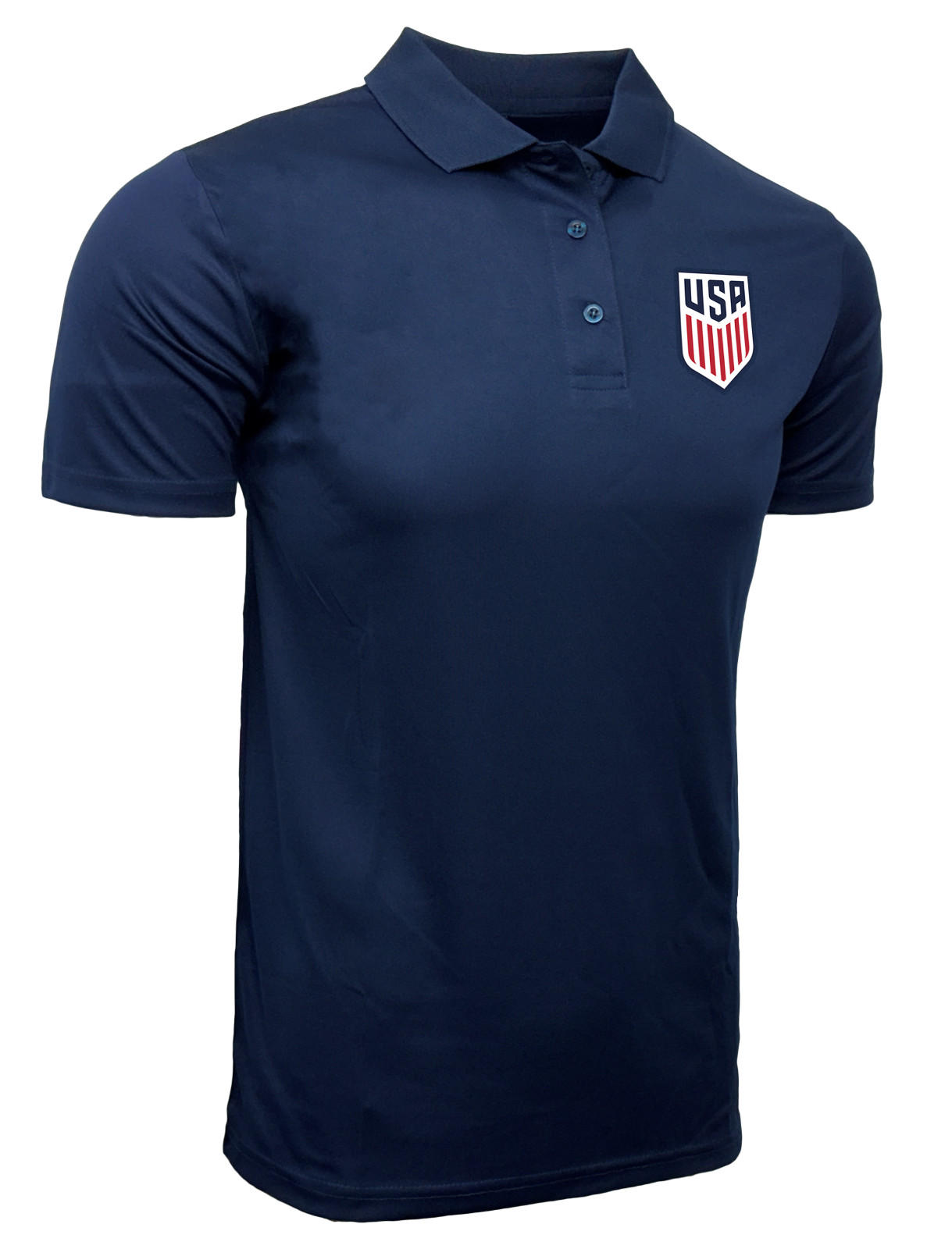 U.S. Soccer Polo Shirt, Licensed USA Soccer Short Sleeve Shirt, Woven Patch
