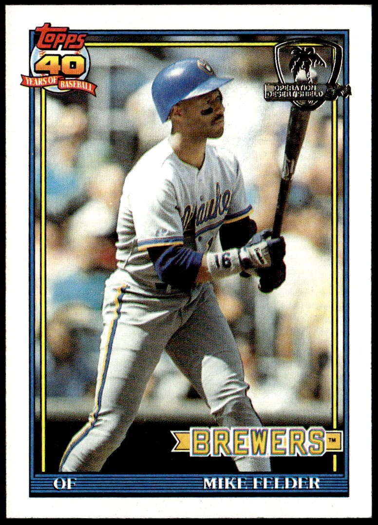 1991 Topps #44 Mike Felder Desert Shield F5