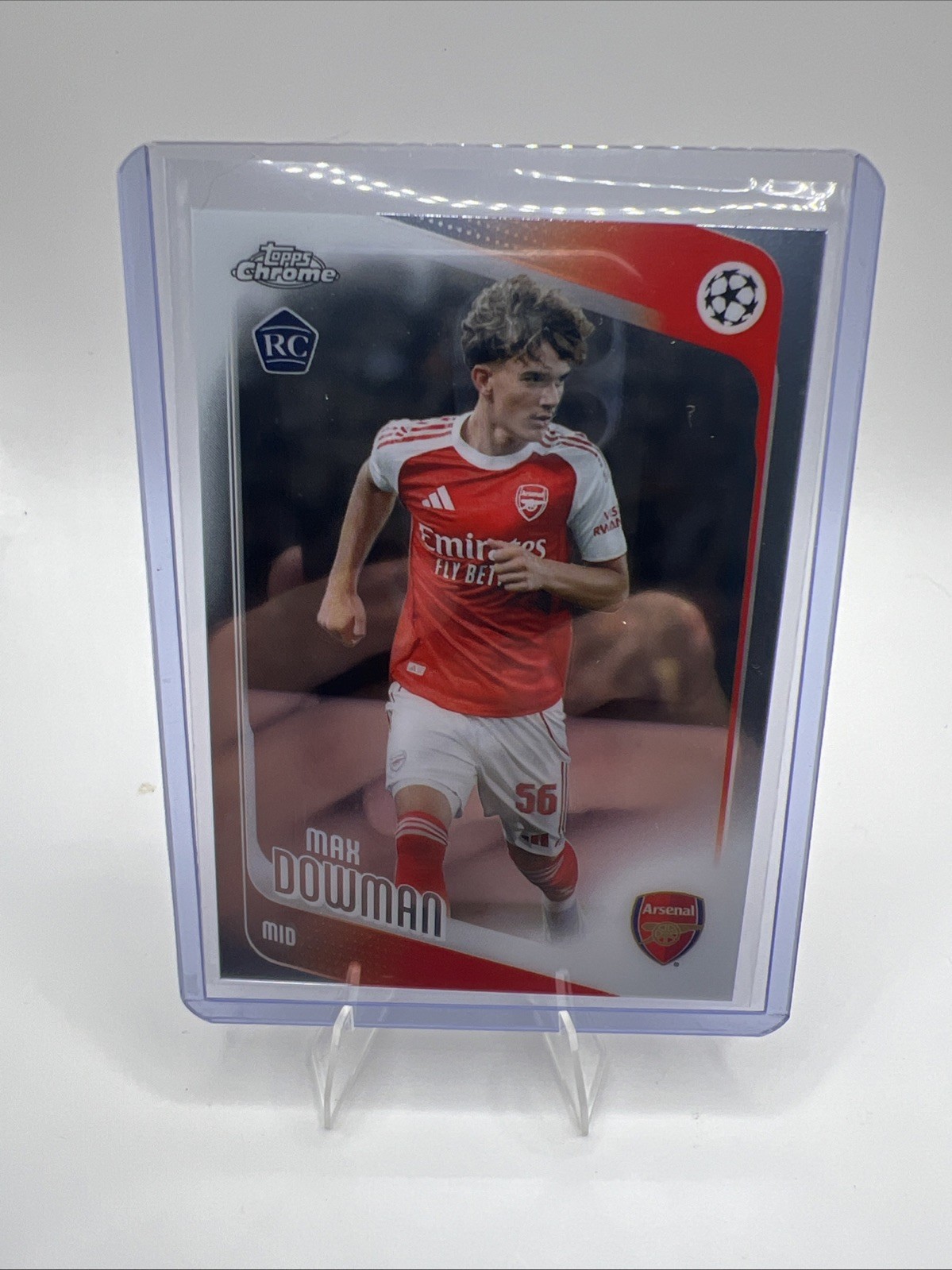 2026 Topps Chrome UEFA Champions League Max Dowman RC Rookie Arsenal FC #57